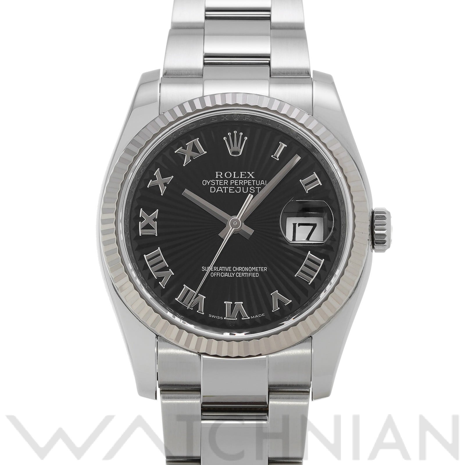 ロレックス デイトジャスト 36 116234 ブラックサンビーム メンズ 時計 【中古】【wristwatch】