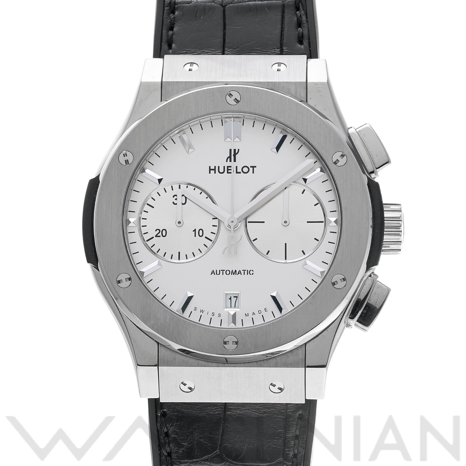 クラシックフュージョン クロノグラフ チタニウム オパーリン 521.NX.2611.LR オパーリン ウブロ HUBLOT メンズ 【中古】