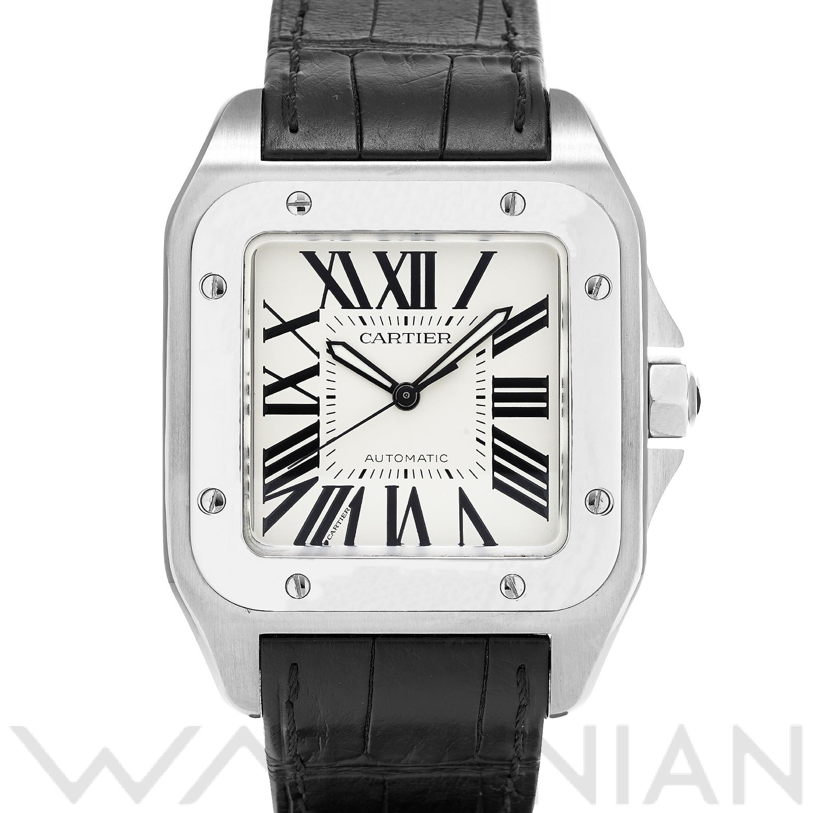 サントス 100 LM W20073X8 シルバー カルティエ CARTIER メンズ 【中古】