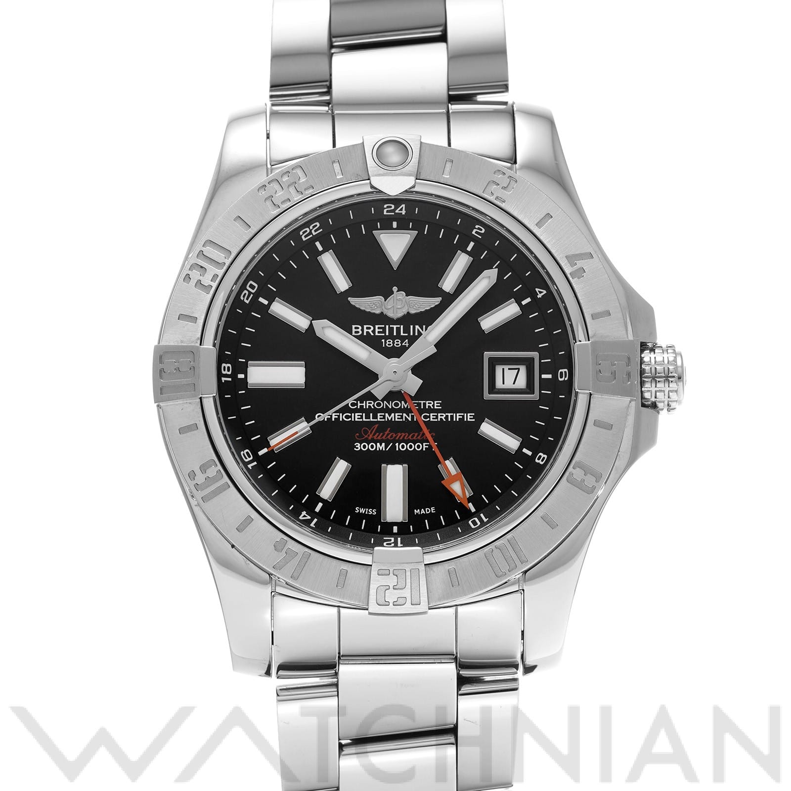 ブライトリング / BREITLING アベンジャーII GMT A32390111B1A1 ブラック メンズ 時計 【中古】【wristwatch】