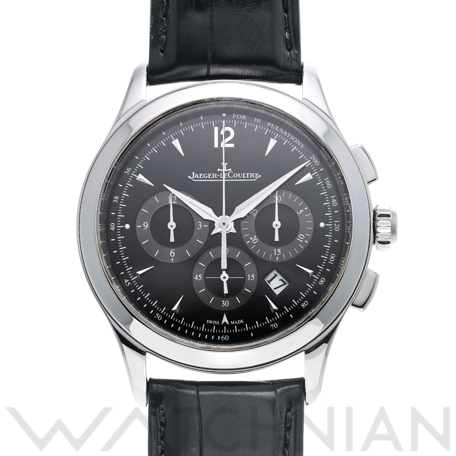 ジャガー ルクルト マスター クロノグラフ Q1538470 ブラック メンズ 時計 【中古】【wristwatch】