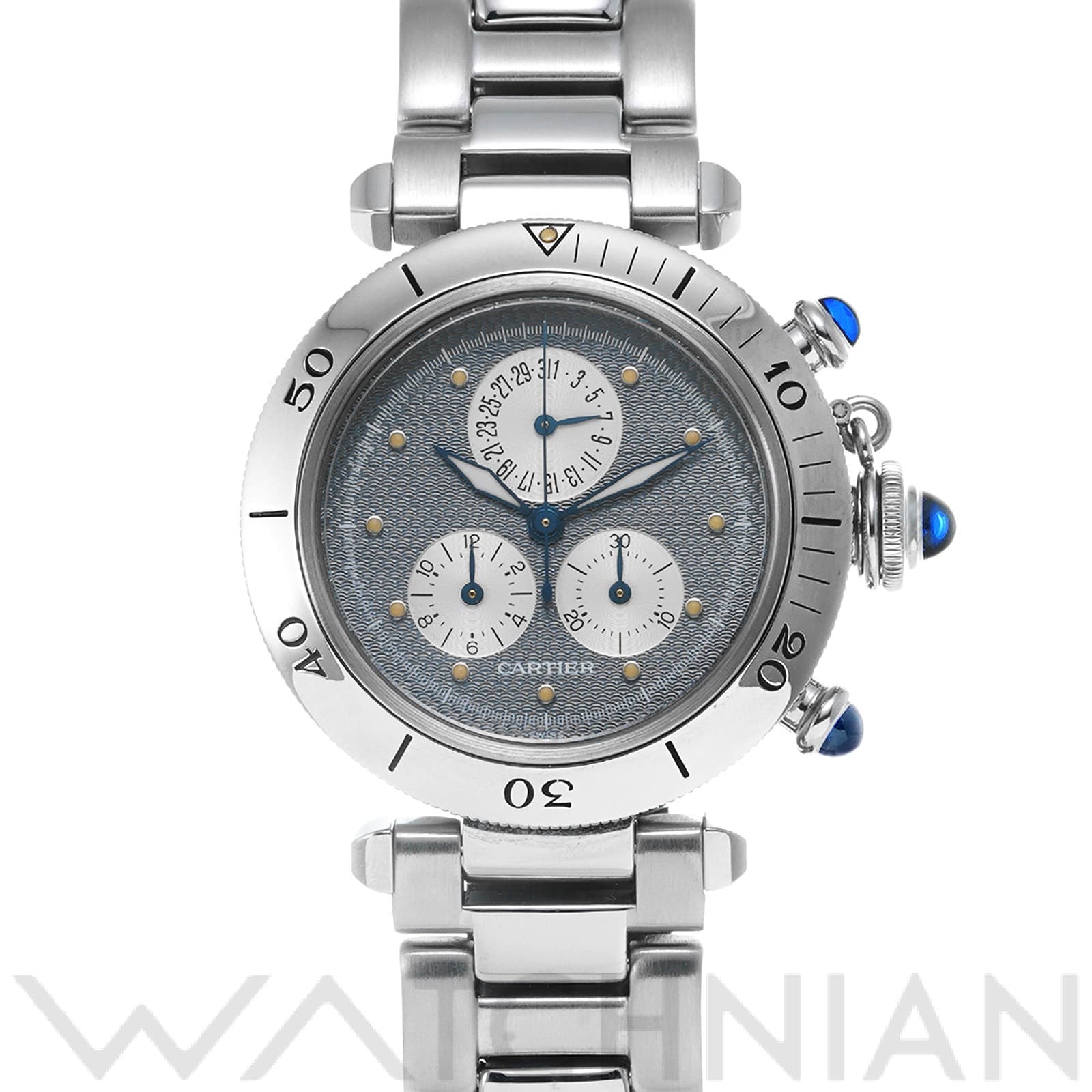 カルティエ / CARTIER パシャC クロノリフレックス W31019H2 グレー/シルバー ユニセックス 時計 【中古】【wristwatch】