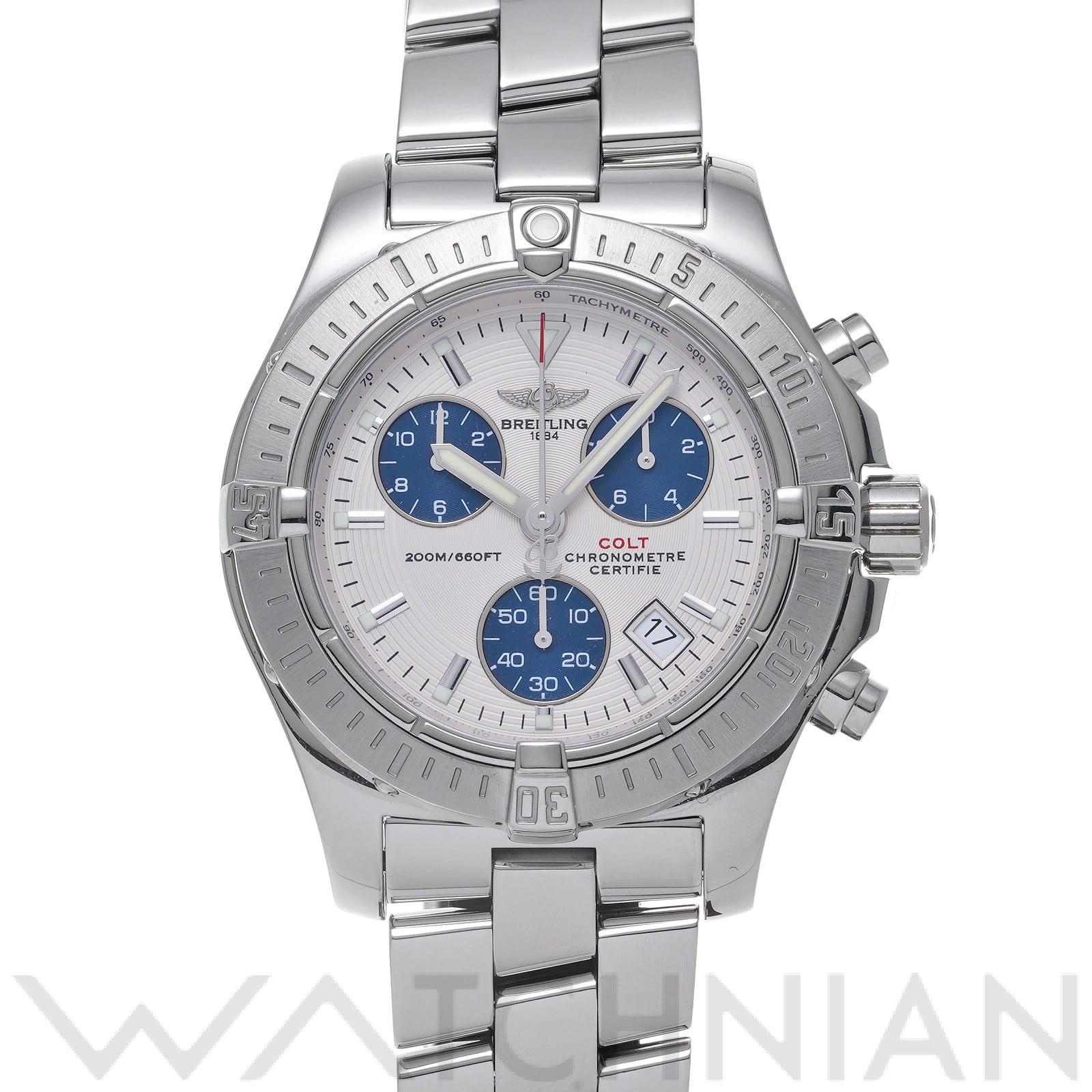 ブライトリング / BREITLING クロノ コルト A738G97PRS シルバー/ブルー メンズ 時計 【中古】【wristwatch】