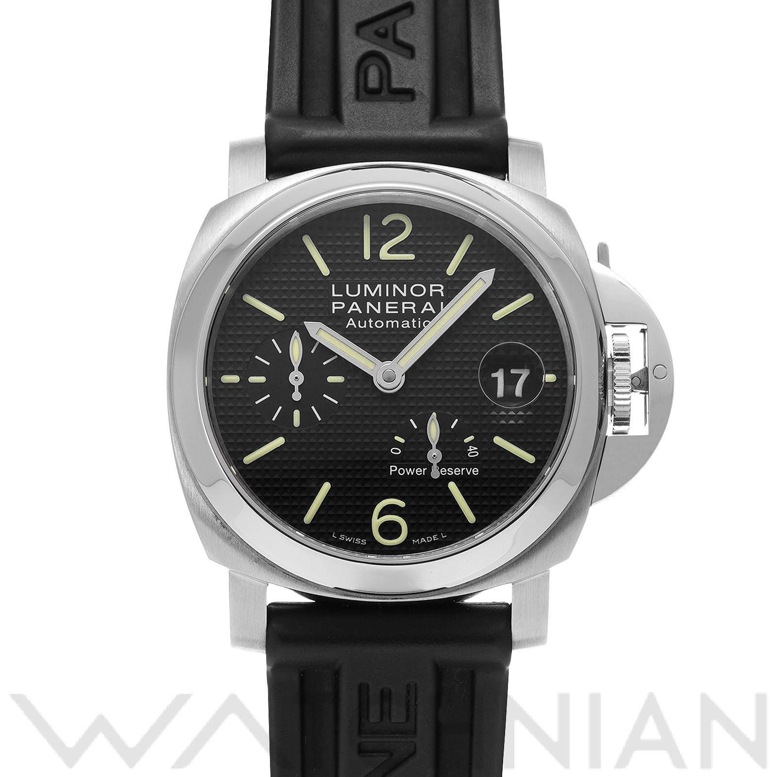 ルミノール パワーリザーブ PAM00241 N番(2011年製造) ブラック パネライ OFFICINE PANERAI メンズ 【中古】