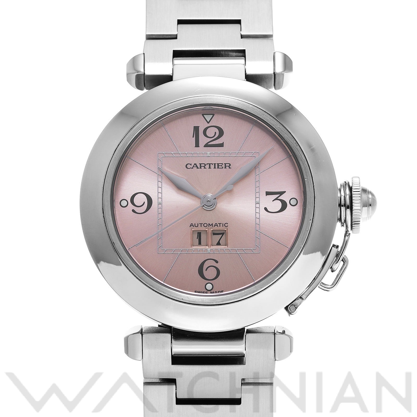 カルティエ / CARTIER パシャC ビッグデイト W31058M7 ピンク ユニセックス 時計 【中古】【wristwatch】
