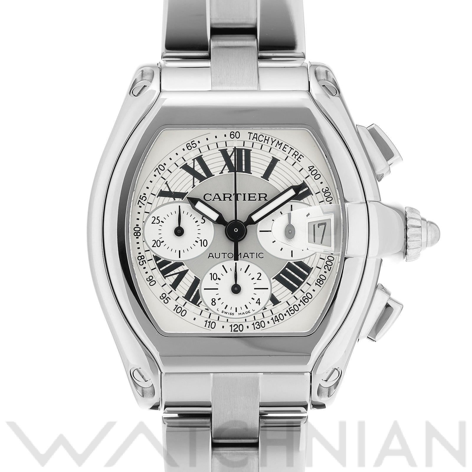 カルティエ / CARTIER ロードスター クロノグラフ W62006X6 シルバー メンズ 時計 【中古】【wristwatch】