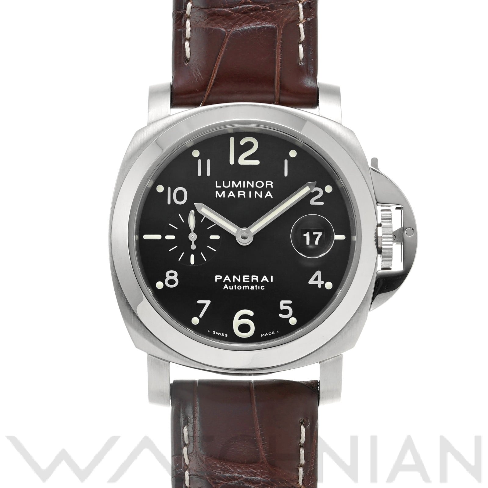 ルミノールマリーナ PAM00164 L番(2009年製造) ブラック パネライ OFFICINE PANERAI メンズ 【中古】