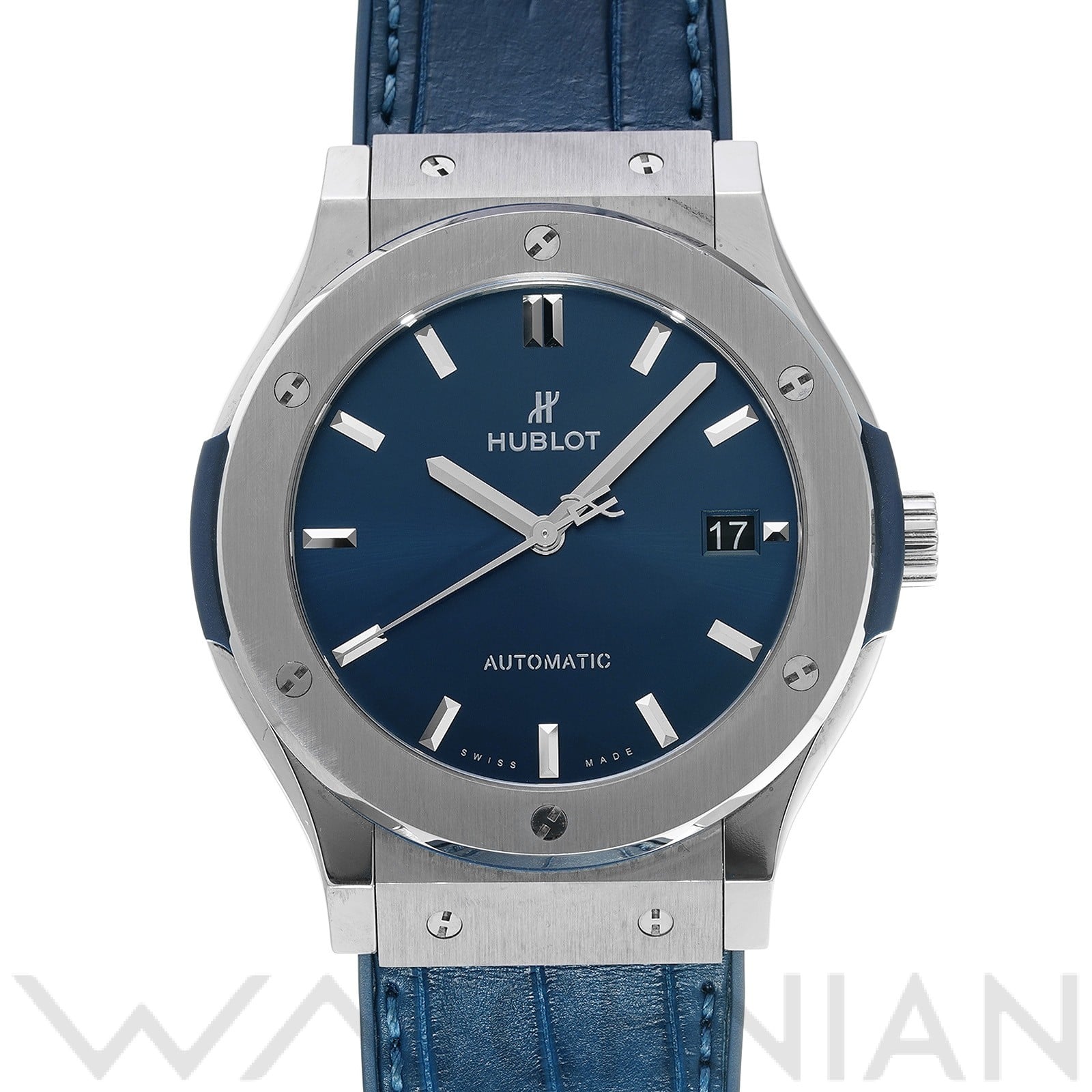 クラシックフュージョン チタニウム ブルー 511.NX.7170.LR ブルー ウブロ HUBLOT メンズ 【中古】