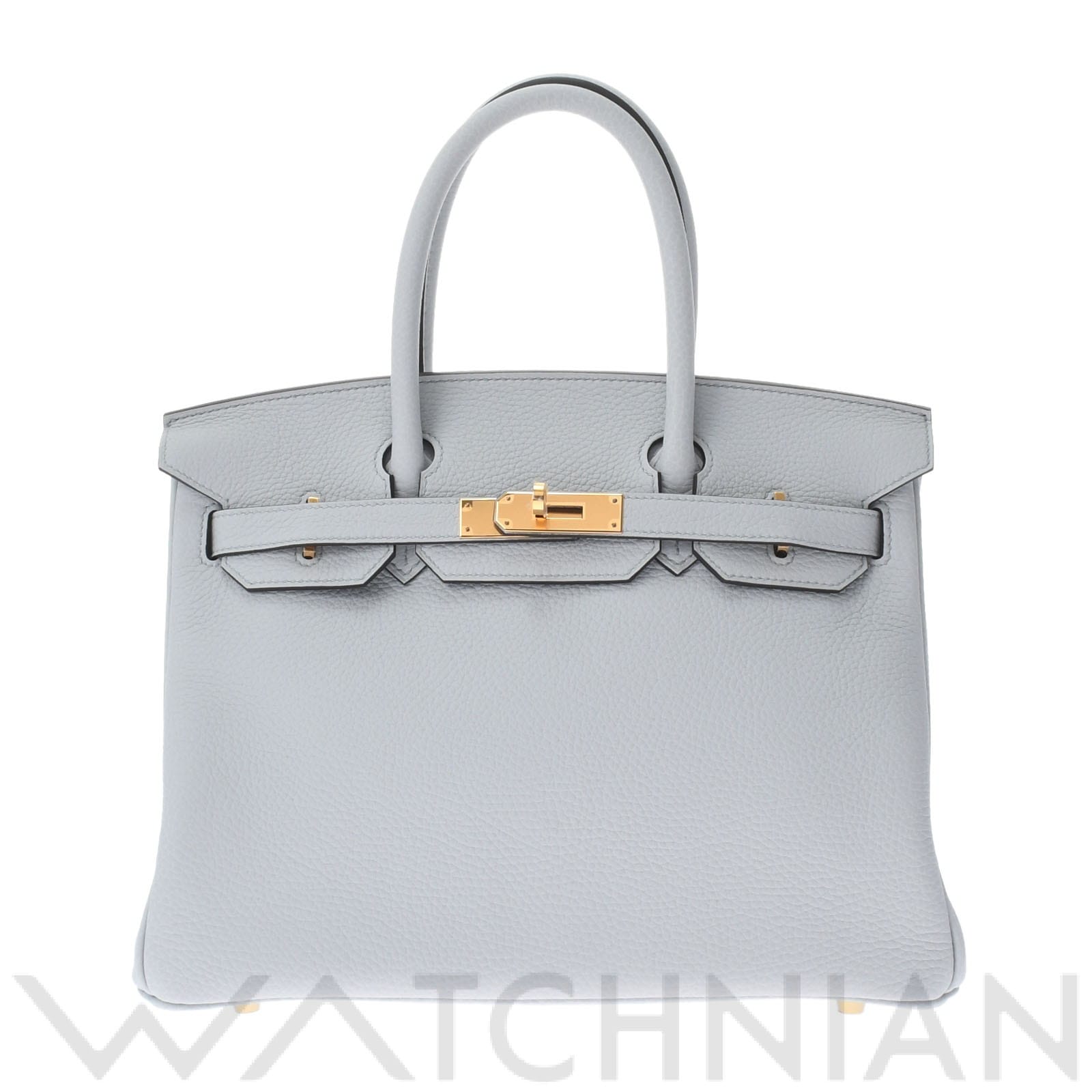 バーキン30 ブルーペール/ゴールド金具 トリヨンクレマンス HERMES エルメス レディース 【新品】