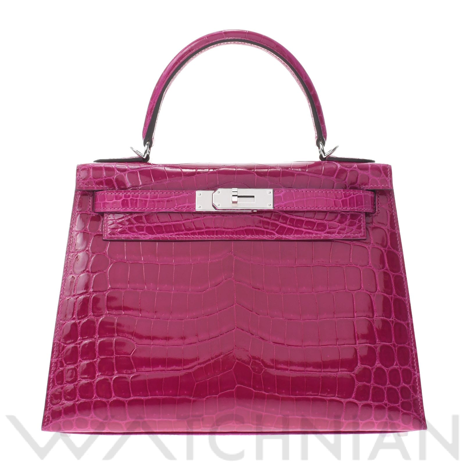 ケリー28 外縫い 2WAY ローズパープル/パラジウム金具 ニロティカス HERMES エルメス レディース 【新品】