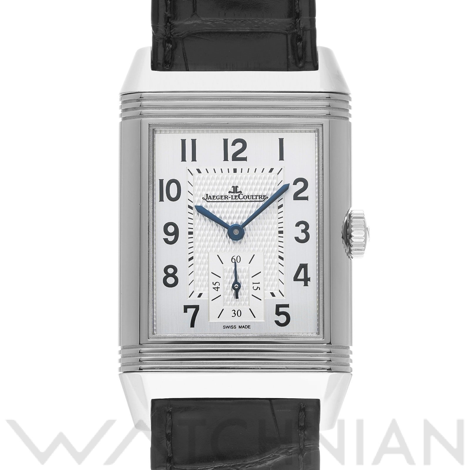 レベルソ クラシック ラージ デュオ スモールセコンド Q3848420 シルバーグレー/ブラック ジャガー ルクルト JAEGER-LECOULTRE メンズ 【中古】