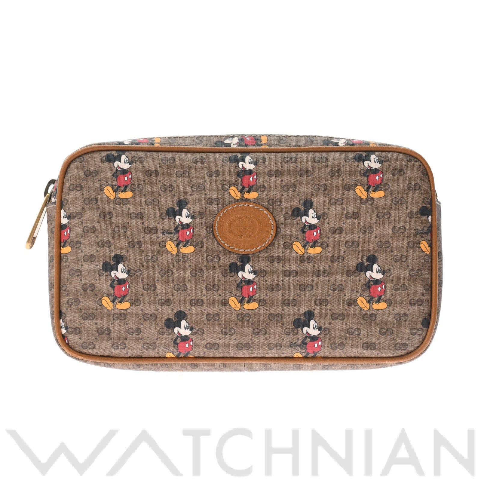 グッチ ミニGGスプリーム ディズニー ベルトバッグ ブラウン/エボニー 602695 GGスプリームキャンバス/レザー レディース バッグ 【中古】【bag】