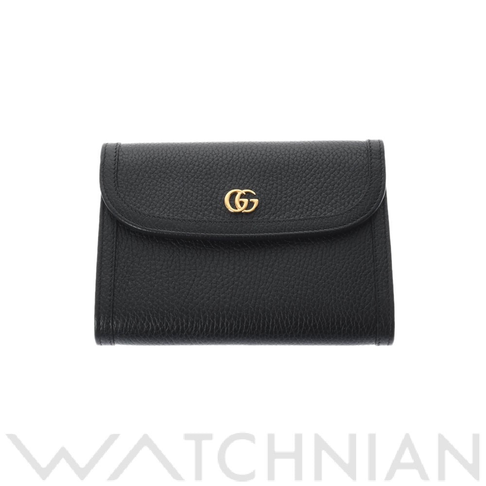 グッチ GGマーモント ミニショルダーバッグ 黒/ゴールド金具 497984 カーフ ユニセックス バッグ 【中古】【bag】