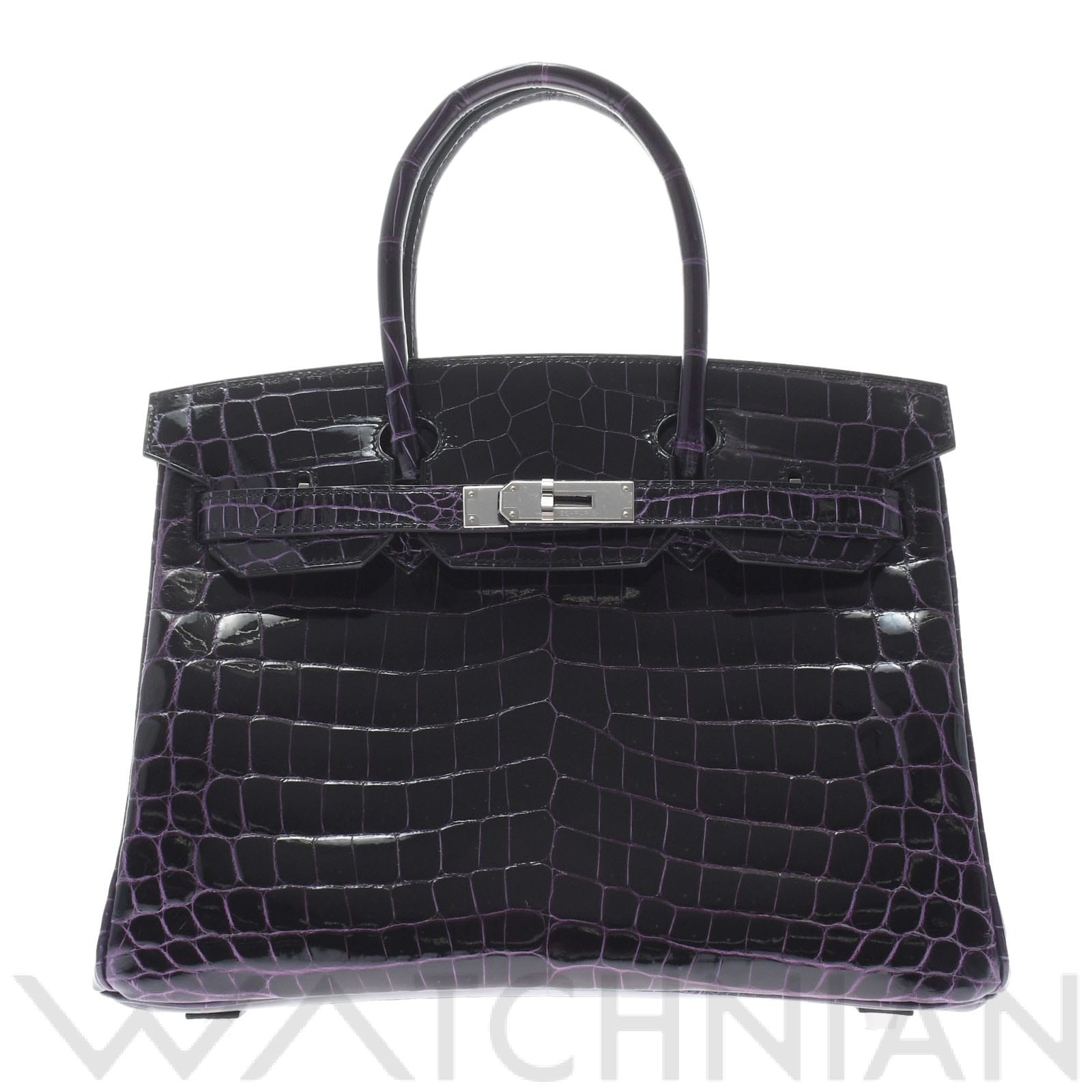 エルメス / HERMES バーキン 30 オーベルジーヌ/パラジウム金具 ニロティカスシャイニー レディース バッグ 【未使用】【bag】