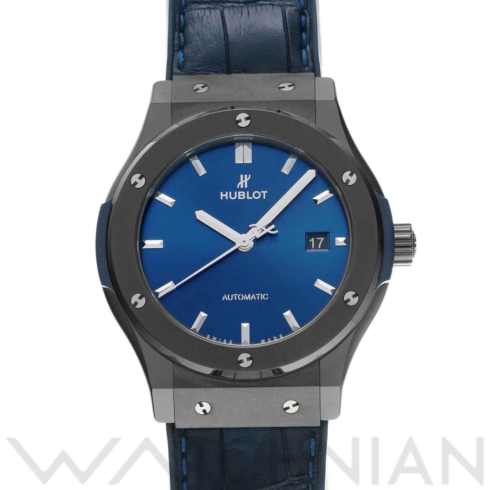 クラシックフュージョン セラミック ブルー 542.CM.7170.LR ブルー ウブロ HUBLOT メンズ 【中古】