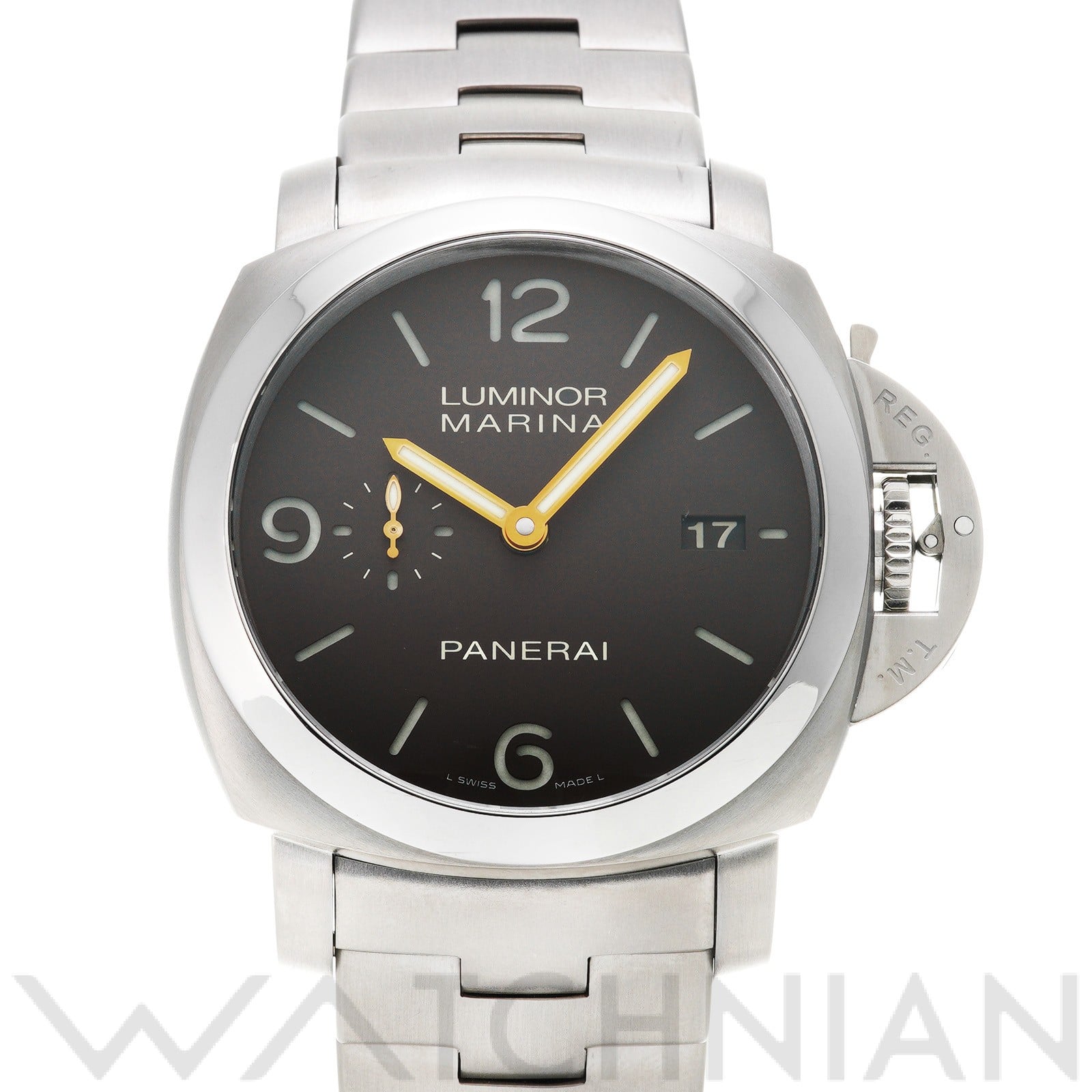 パネライ / PANERAI ルミノールマリーナ 1950 3デイズ チタニオ PAM00352 ブラック メンズ 時計 【中古】【wristwatch】
