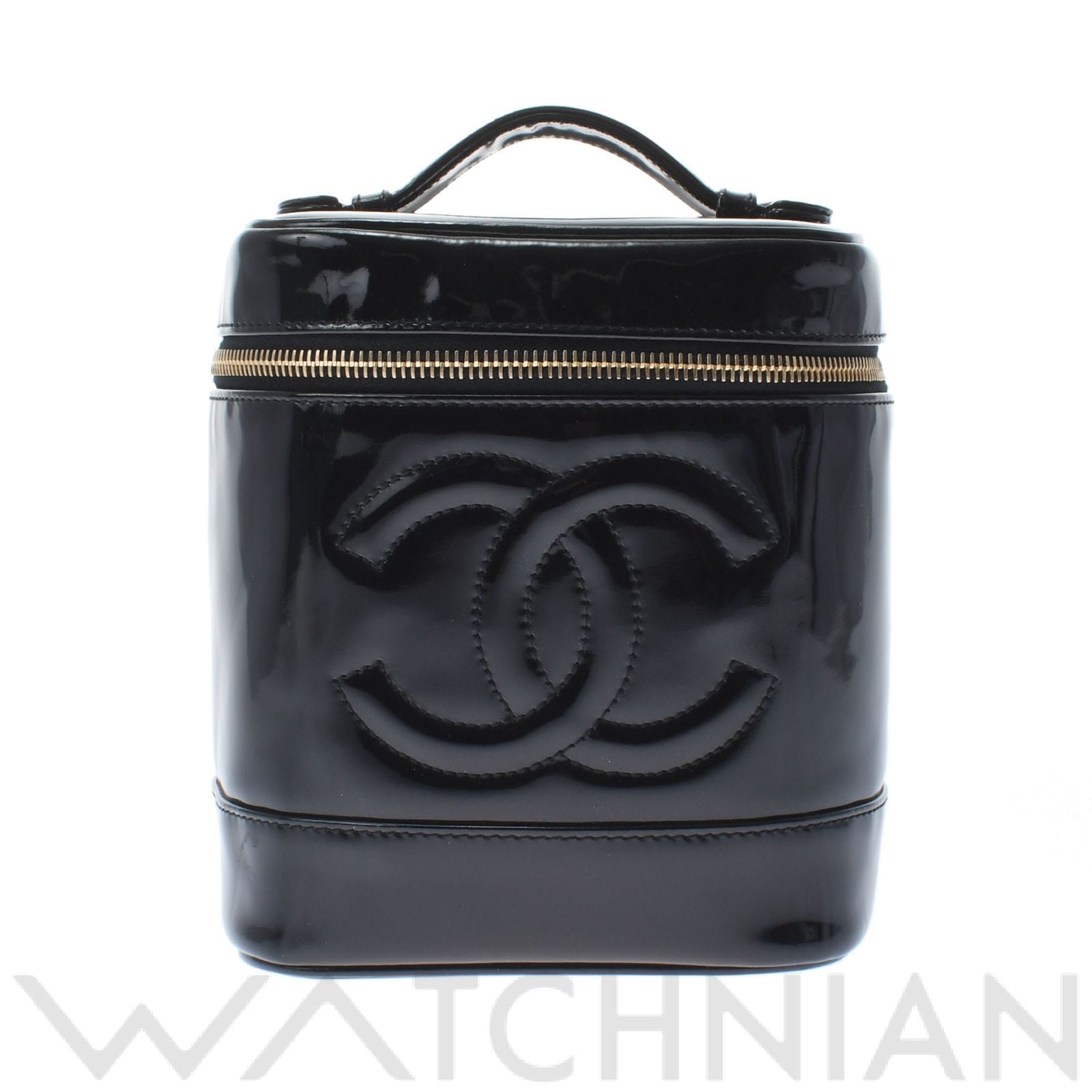 シャネル バニティ 黒 A01998 パテント レディース バッグ 【中古】【bag】
