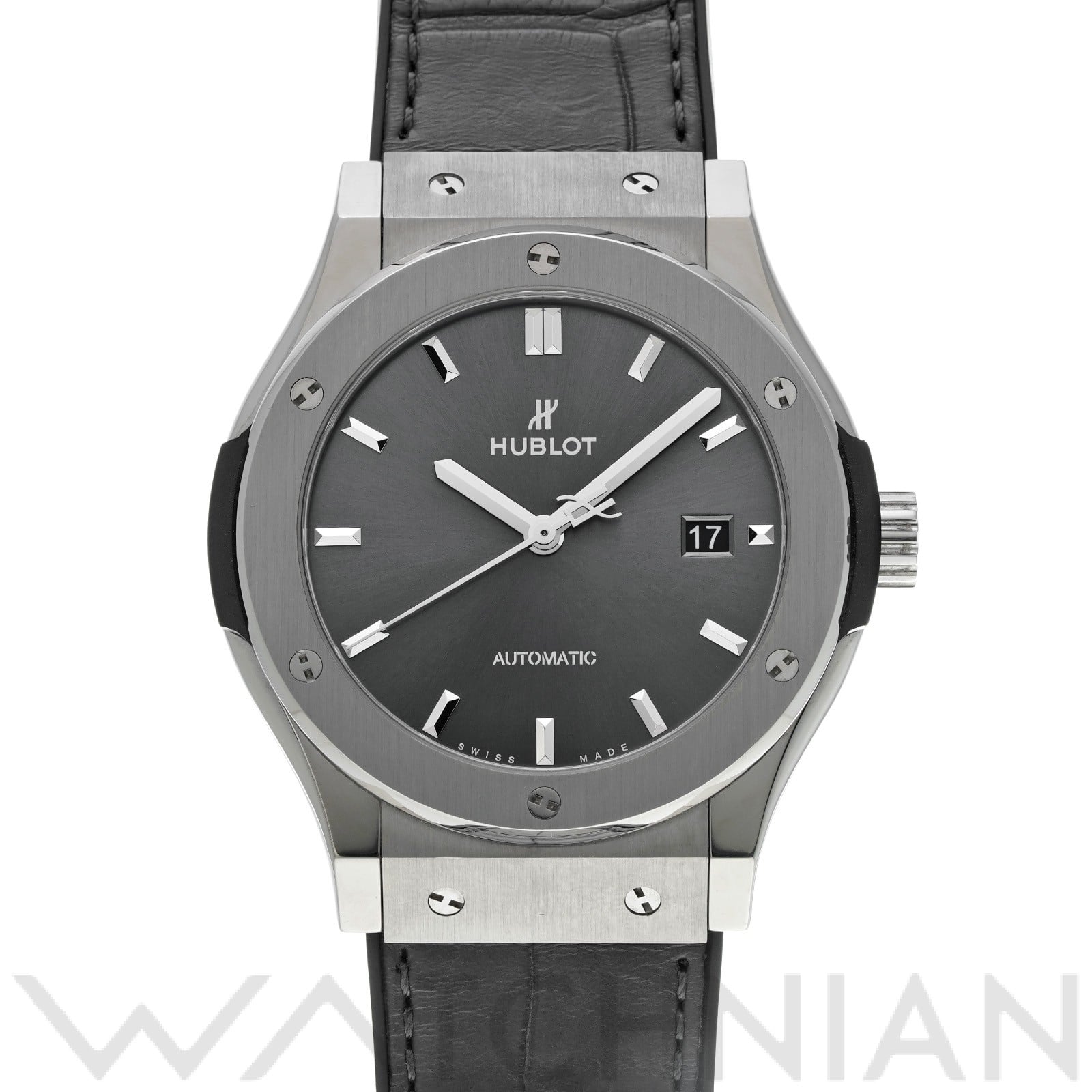 クラシックフュージョン チタニウム レーシンググレー 542.NX.7071.RX グレー ウブロ HUBLOT メンズ 【中古】