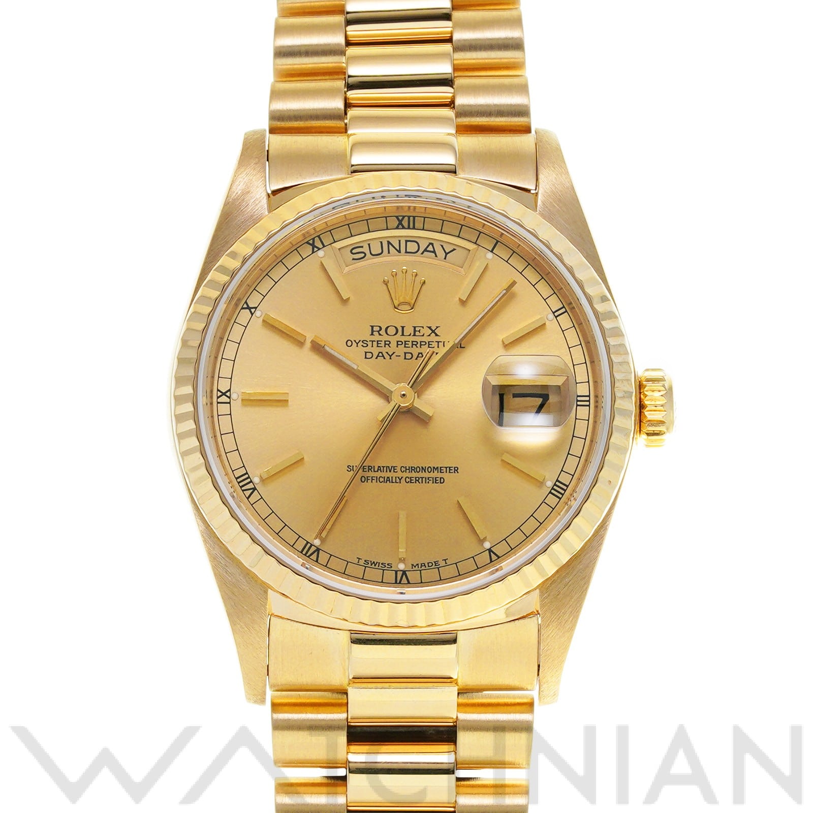 ロレックス デイデイト 36 18038 シャンパン メンズ 時計 【中古】【wristwatch】