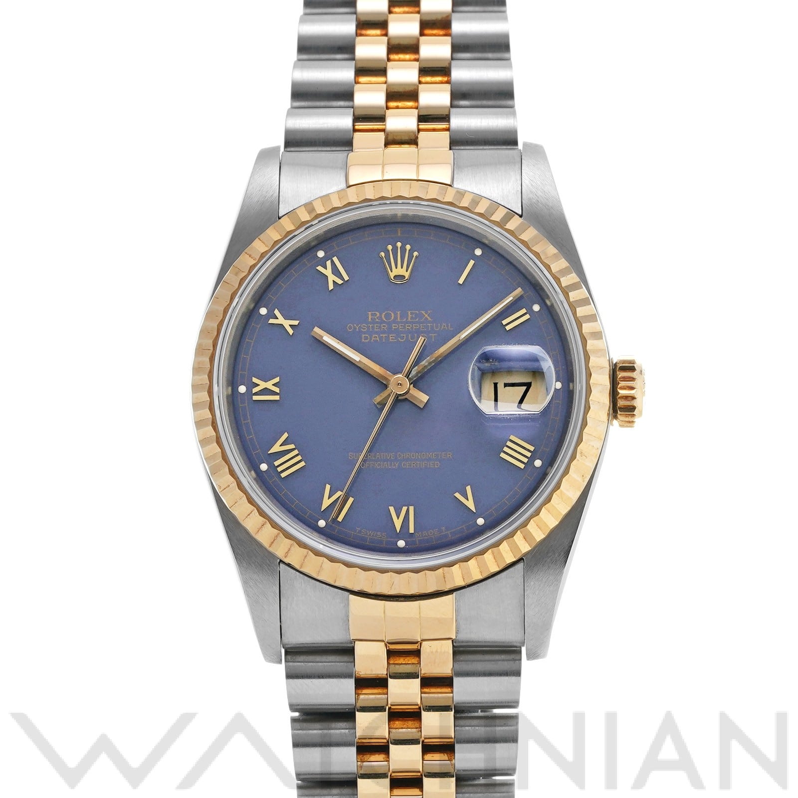 ロレックス デイトジャスト 16233 ブルー メンズ 時計 【中古】【wristwatch】