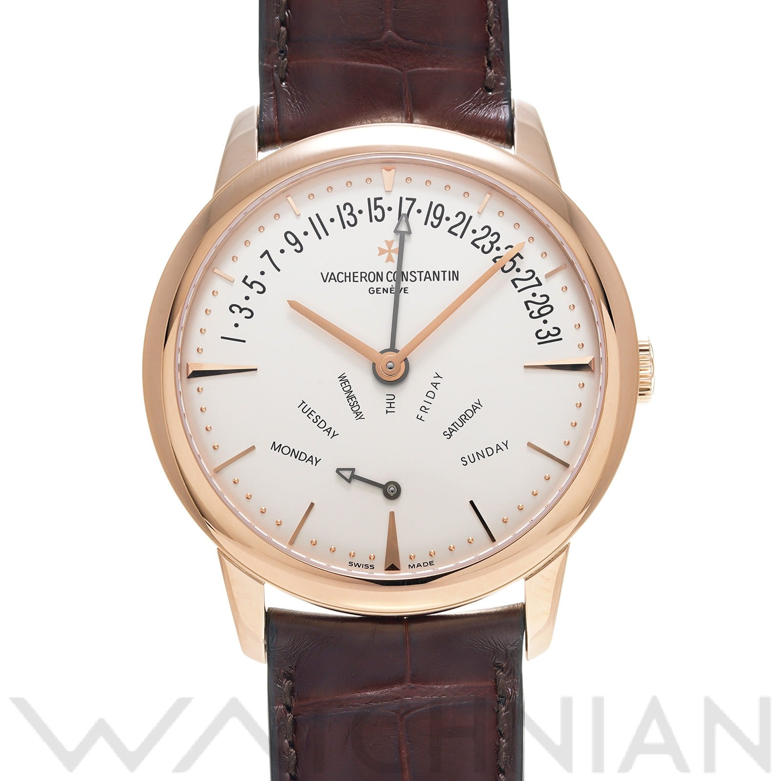 パトリモニー バイレトログラード デイデイト 86020/000R-9239 シルバー ヴァシュロン コンスタンタン VACHERON CONSTANTIN メンズ 【中古】