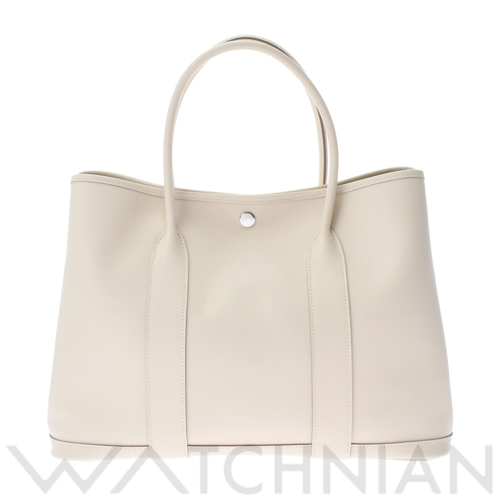 エルメス / HERMES ガーデンパーティ PM トートバッグ クレ/パラジウム金具 ヴォーエプソン・スープル レディース バッグ 【未使用】【bag】