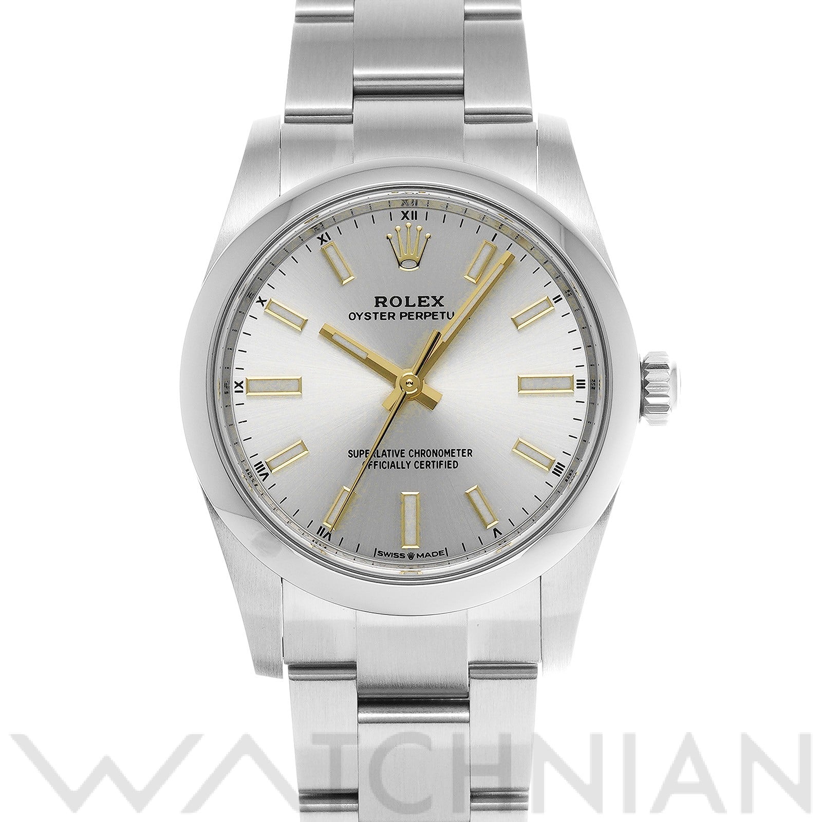 ロレックス オイスターパーペチュアル 34 124200 シルバー ユニセックス 時計 【中古】【wristwatch】