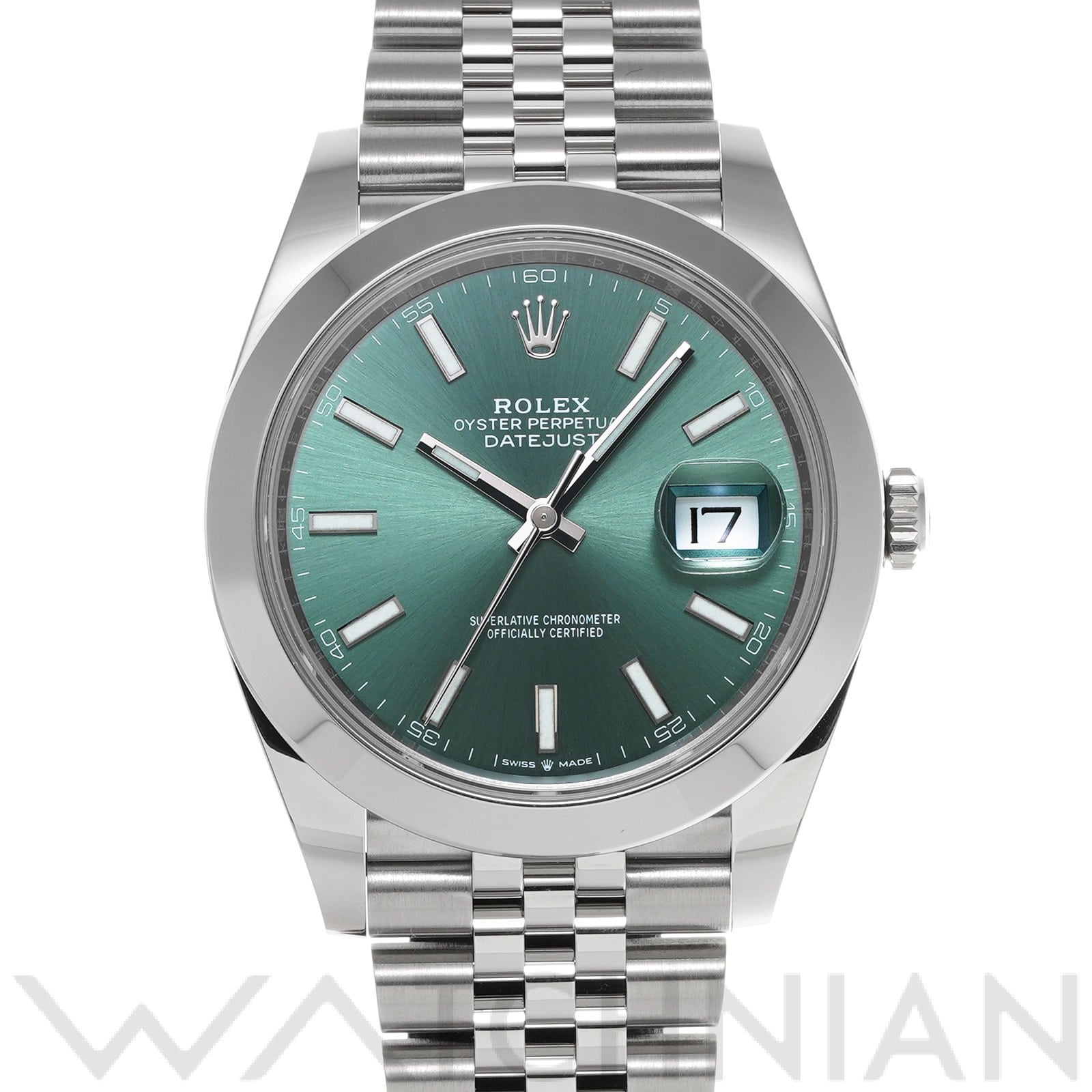 デイトジャスト 41 126300 ランダムシリアル ミントグリーン ロレックス ROLEX メンズ 【中古】