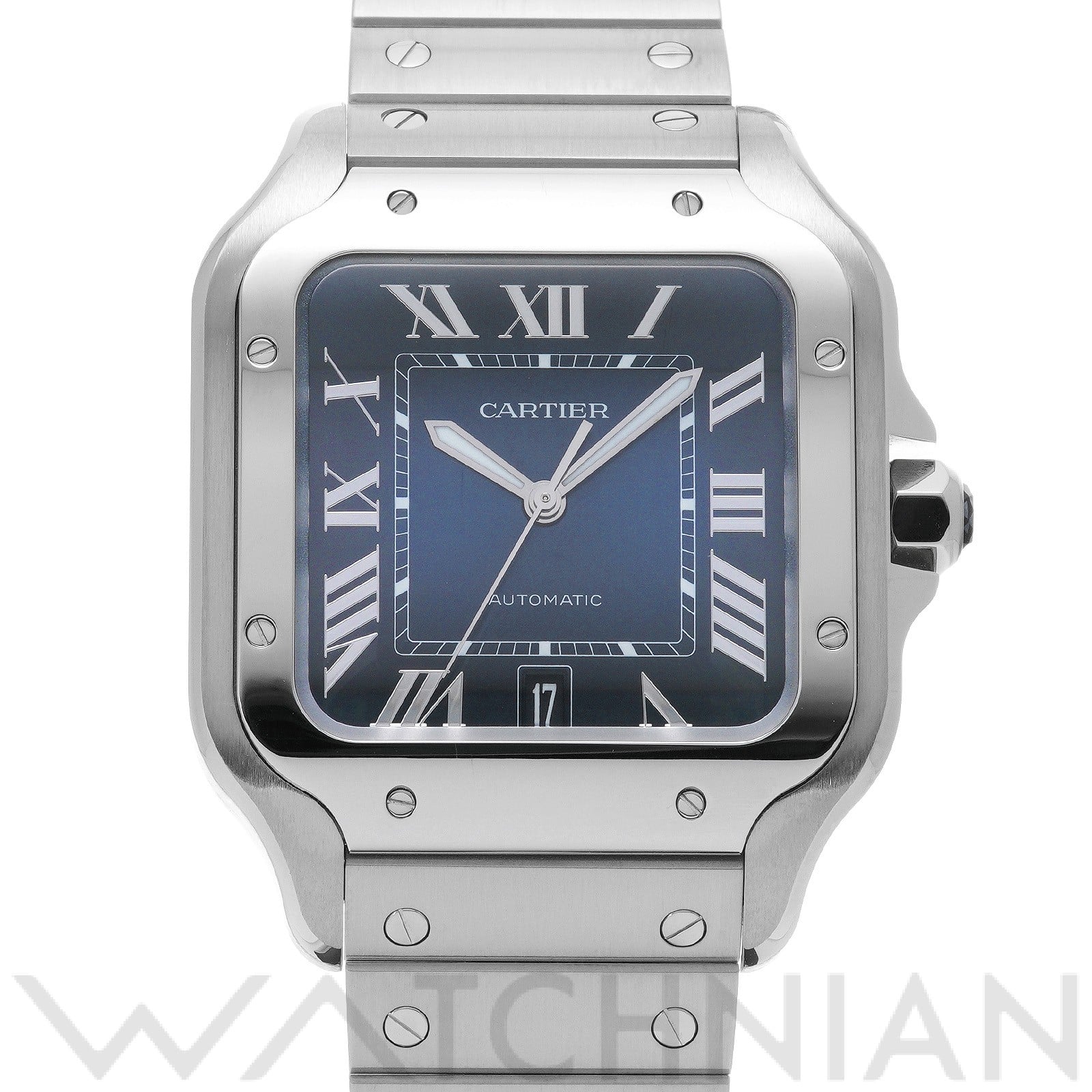 カルティエ / CARTIER サントス ドゥ カルティエ LM WSSA0030 ブルー・グラデーション メンズ 時計 【中古】【wristwatch】