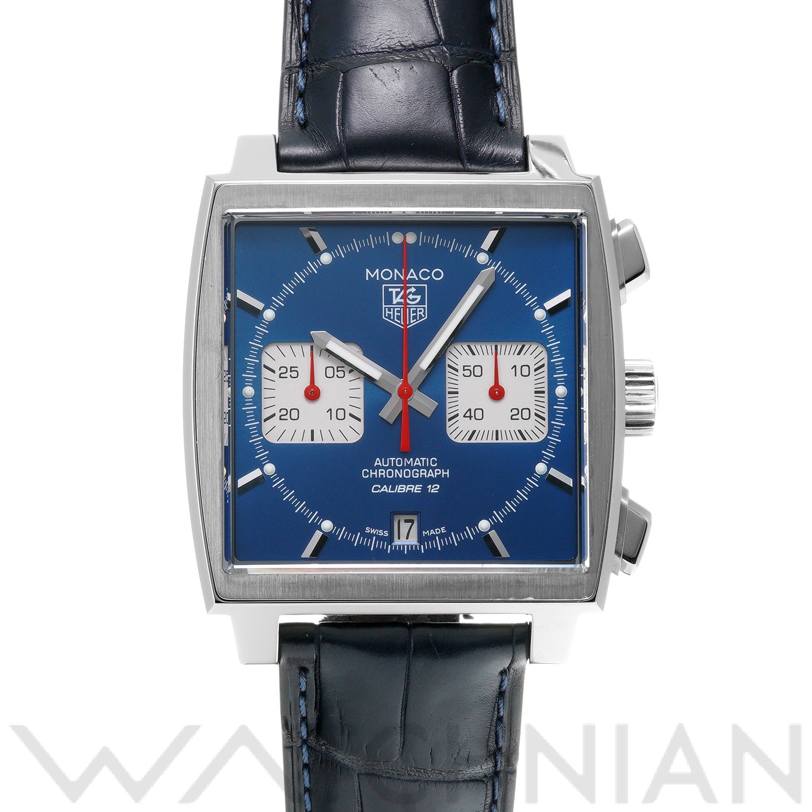 モナコ キャリバー12 クロノグラフ CAW2111.FC6183 ブルー/シルバー タグホイヤー TAG HEUER メンズ 【中古】