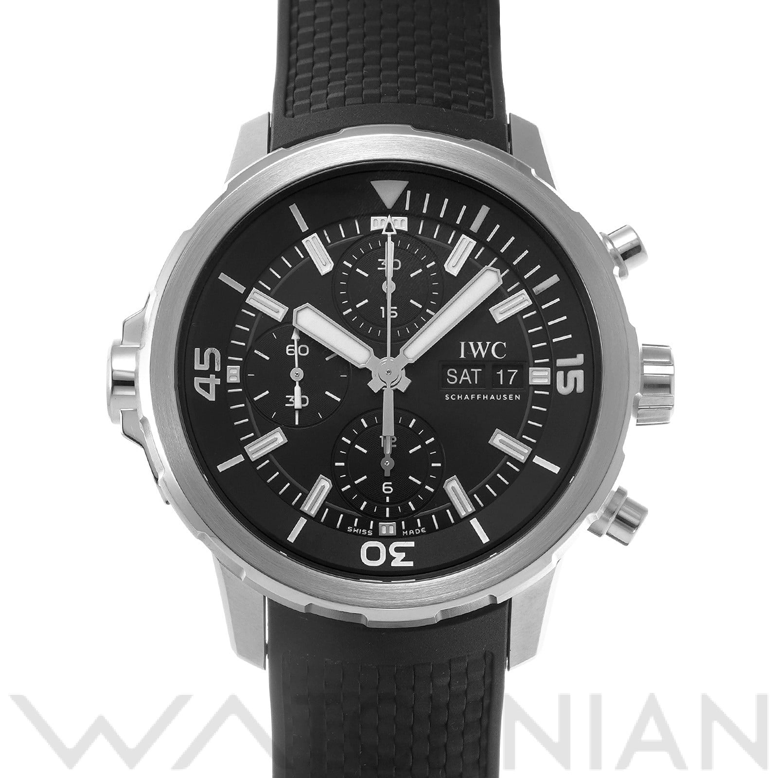 アクアタイマー クロノグラフ IW376803 ブラック インターナショナルウォッチカンパニー IWC メンズ 【中古】