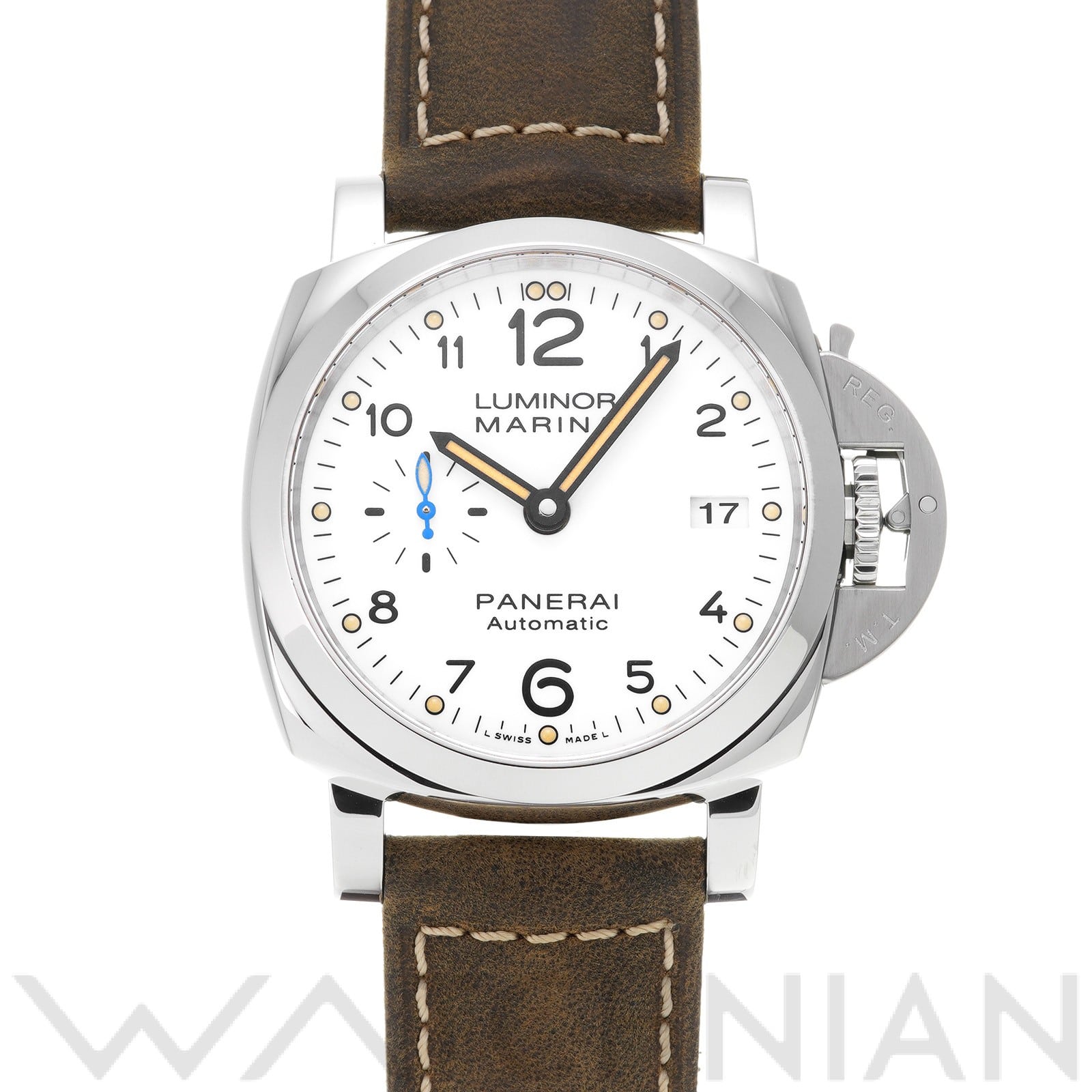 ルミノールマリーナ 1950 3デイズ アッチャイオ PAM01523 U番(2018年製造) ホワイト パネライ OFFICINE PANERAI メンズ 【中古】