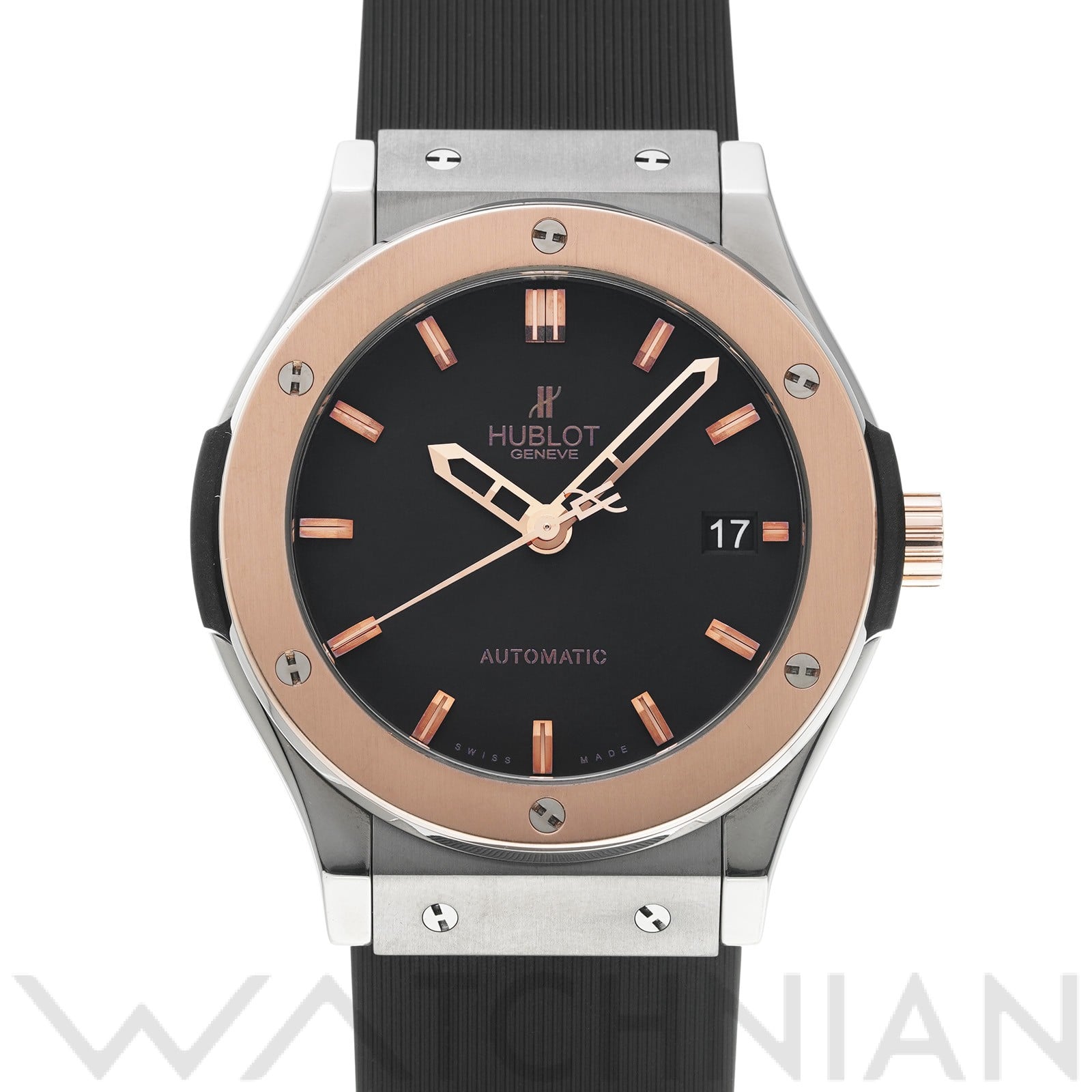 クラシックフュージョン ジルコニウム 511.ZP.1180.RX ブラック ウブロ HUBLOT メンズ 【中古】