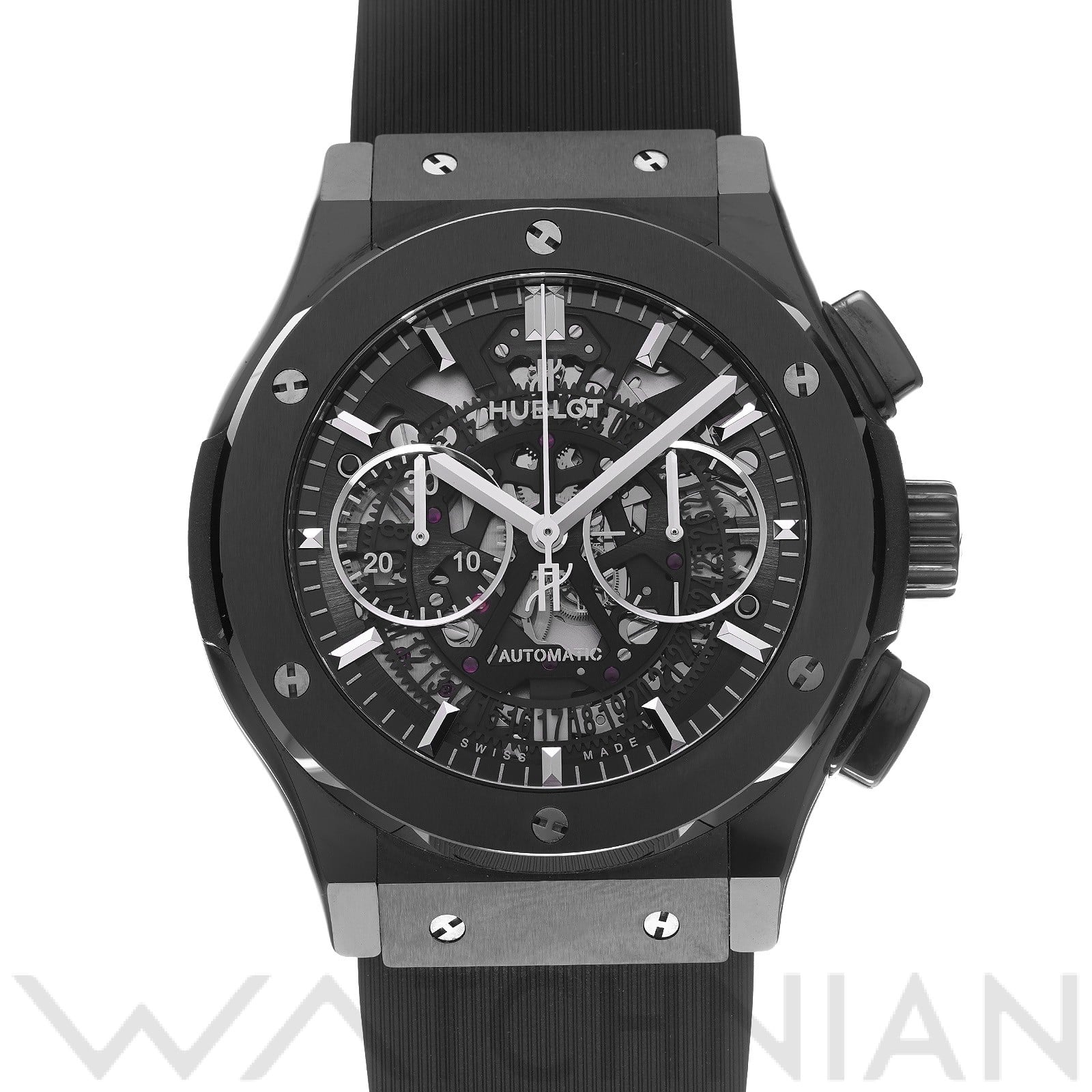 クラシックフュージョン アエロフュージョン ブラックマジック 525.CM.0170.RX サファイアクリスタル ウブロ HUBLOT メンズ 【中古】