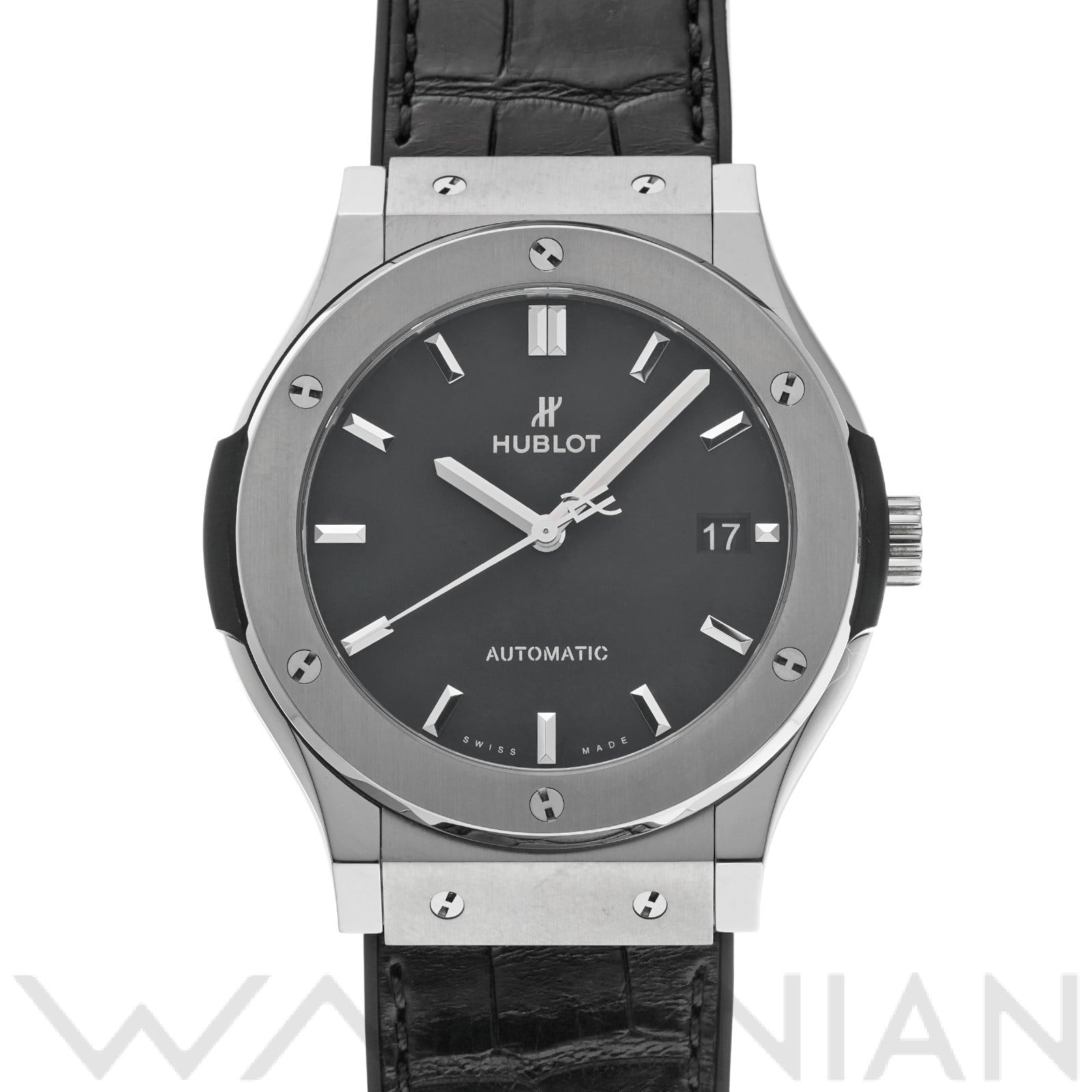 クラシックフュージョン チタニウム 511.NX.1171.LR マットブラック ウブロ HUBLOT メンズ 【中古】