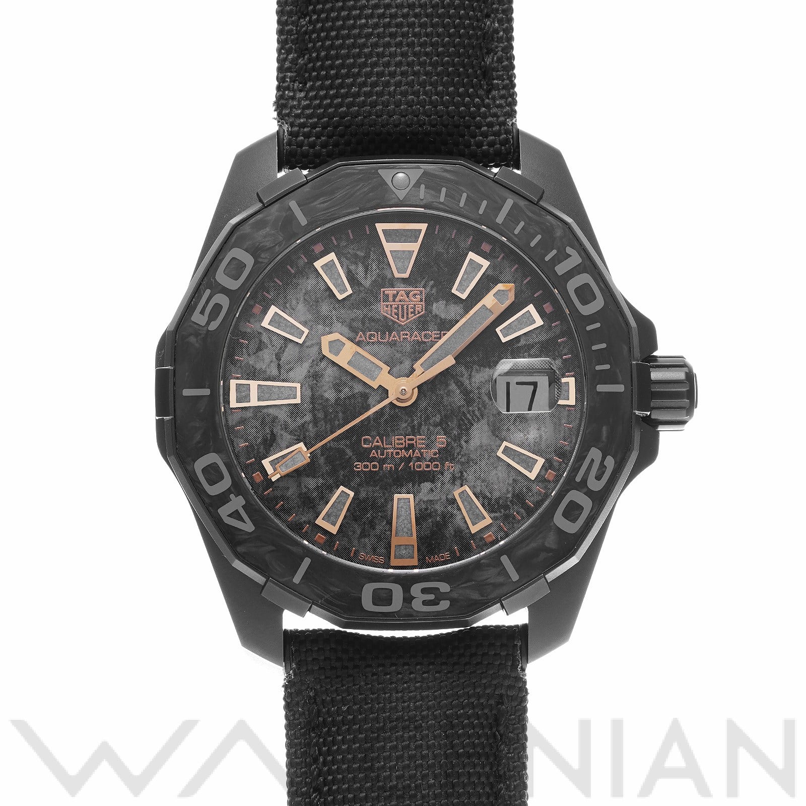 アクアレーサー キャリバー5 WBD218A.FC6445 ブラックカーボン タグホイヤー TAG HEUER メンズ 【中古】