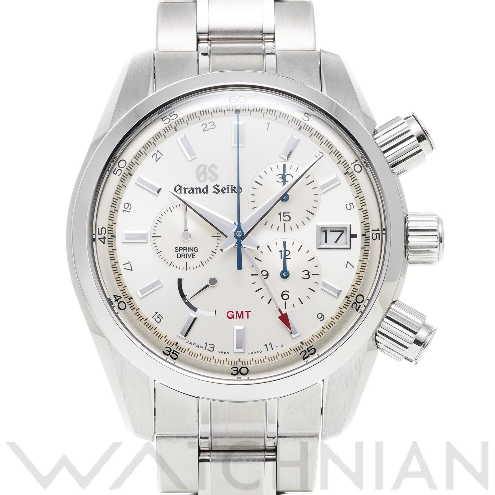 グランドセイコー / Grand Seiko スポーツコレクション スプリングドライブ クロノグラフ GMT SBGC201 シルバー メンズ 時計 【中古】【wristwatch】