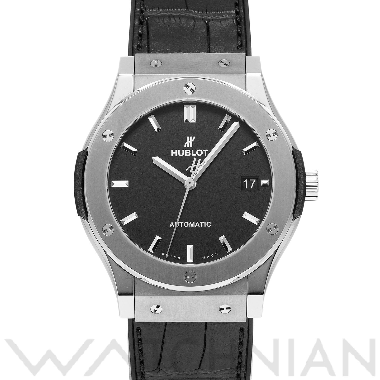 クラシックフュージョン チタニウム 511.NX.1171.LR マットブラック ウブロ HUBLOT メンズ 【中古】