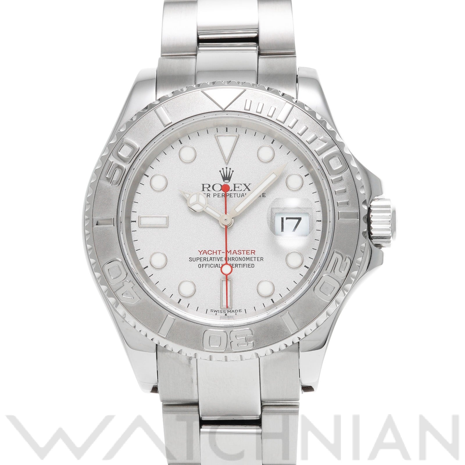 ヨットマスター ロレジウム 16622 P番(2001年頃製造) グレー ロレックス ROLEX メンズ 【中古】