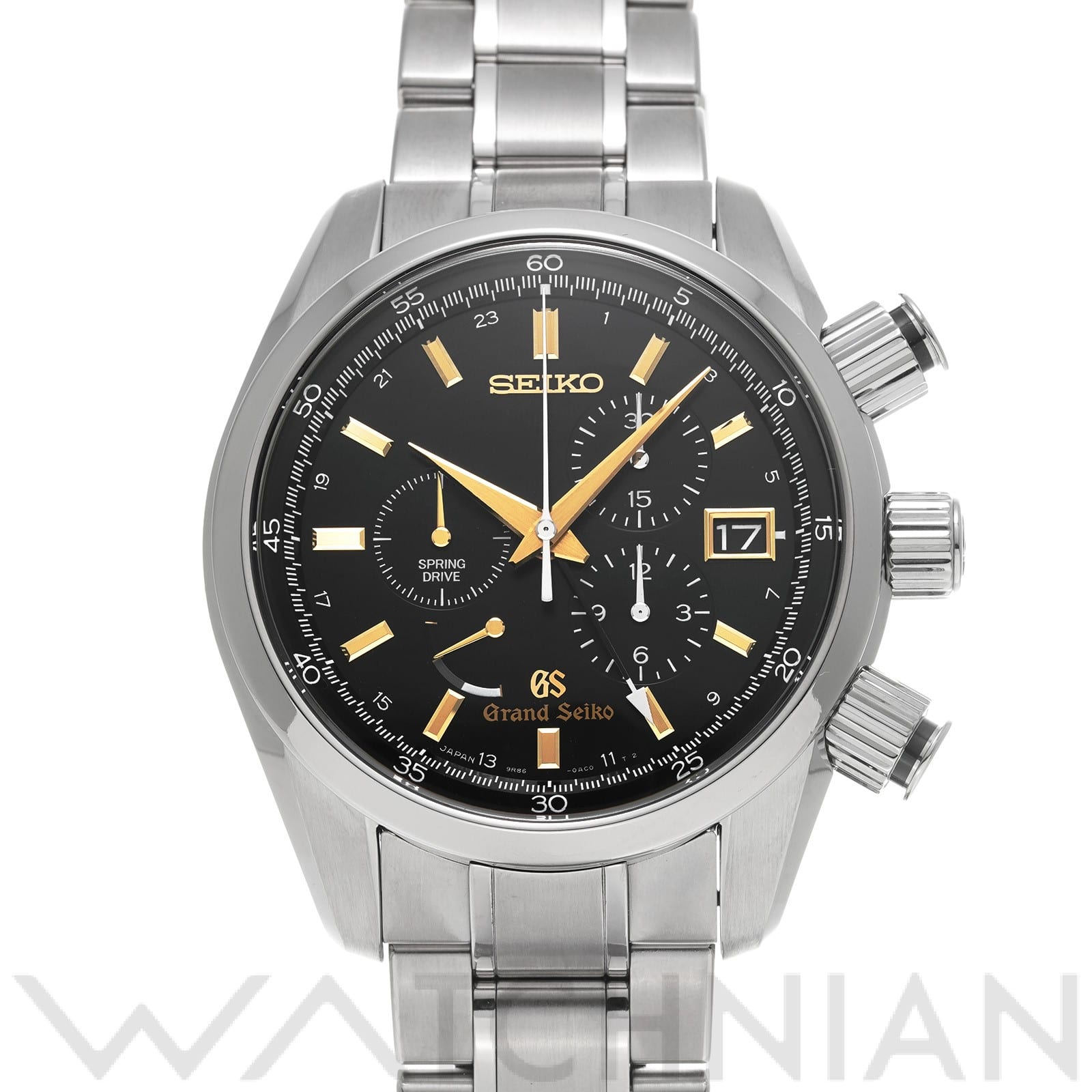 グランドセイコー / Grand Seiko スプリングドライブ クロノグラフ GMT SBGC005 ブラック メンズ 時計 【中古】【wristwatch】