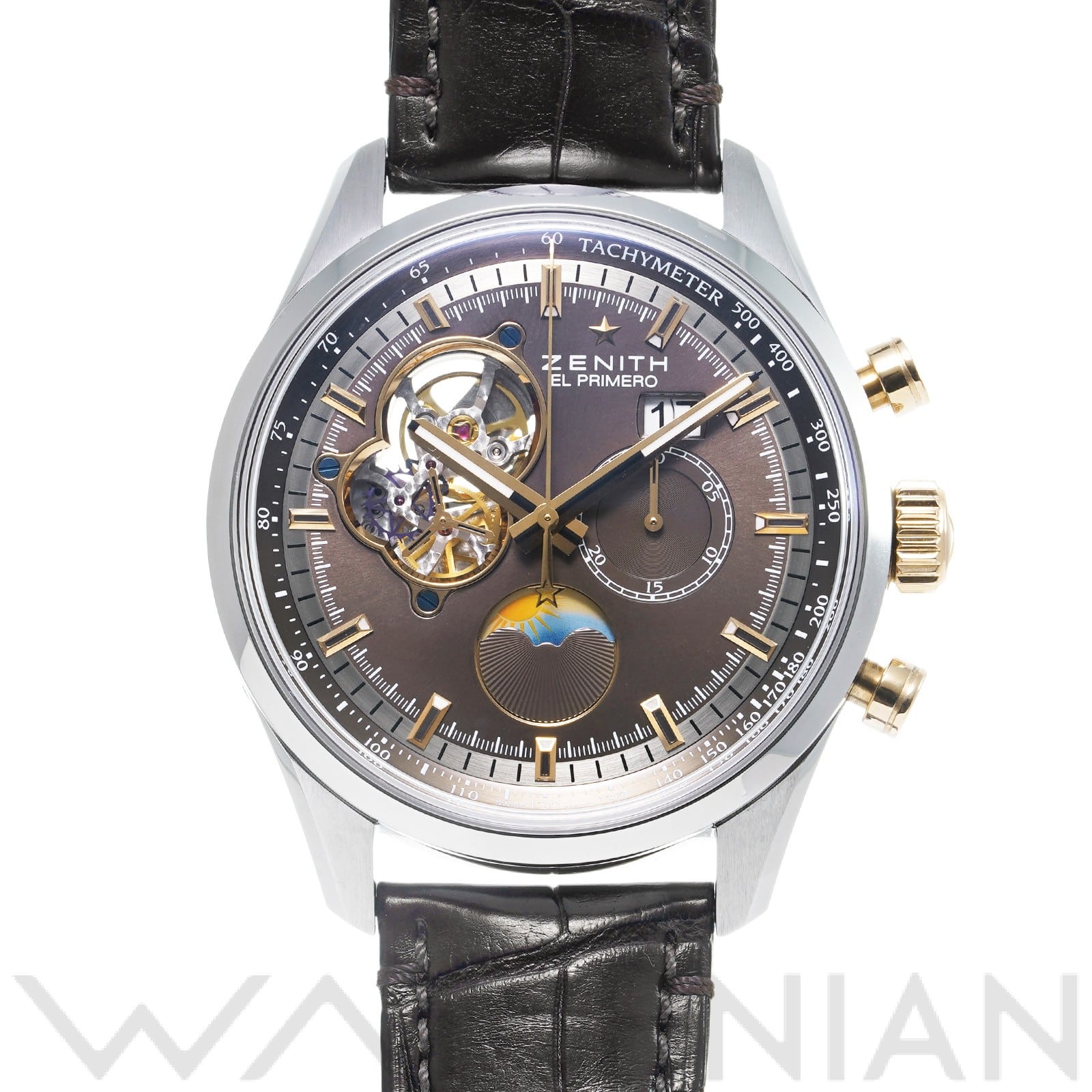 クロノマスター エル・プリメロ オープン 51.2161.4047/75.C713 ブラウン ゼニス ZENITH メンズ 【中古】