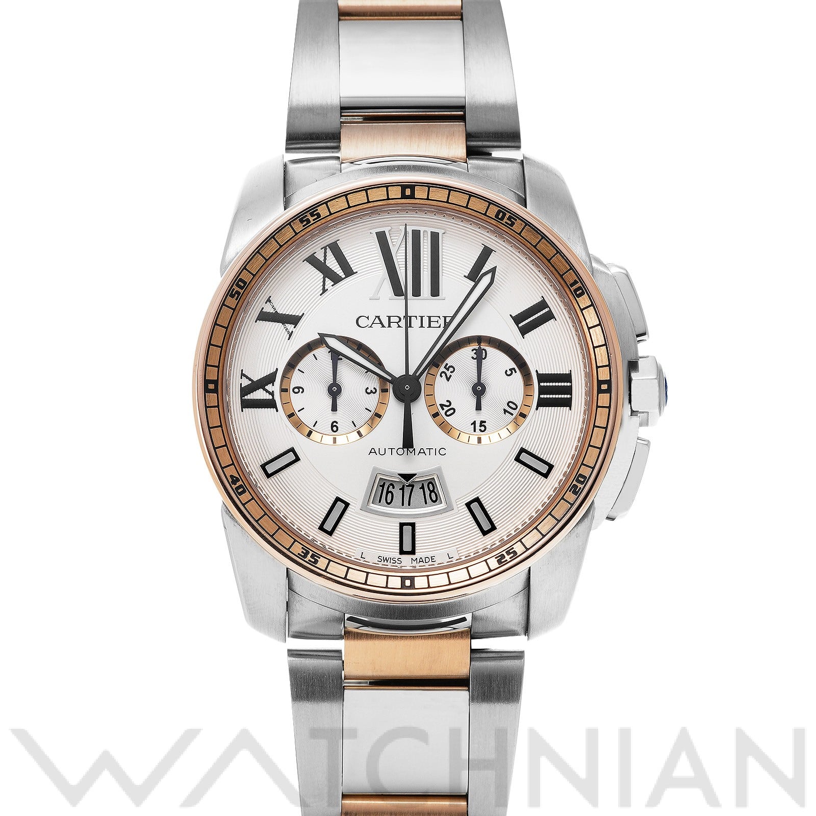 カルティエ / CARTIER カリブル ドゥ カルティエ クロノグラフ W7100042 シルバー メンズ 時計 【中古】【wristwatch】