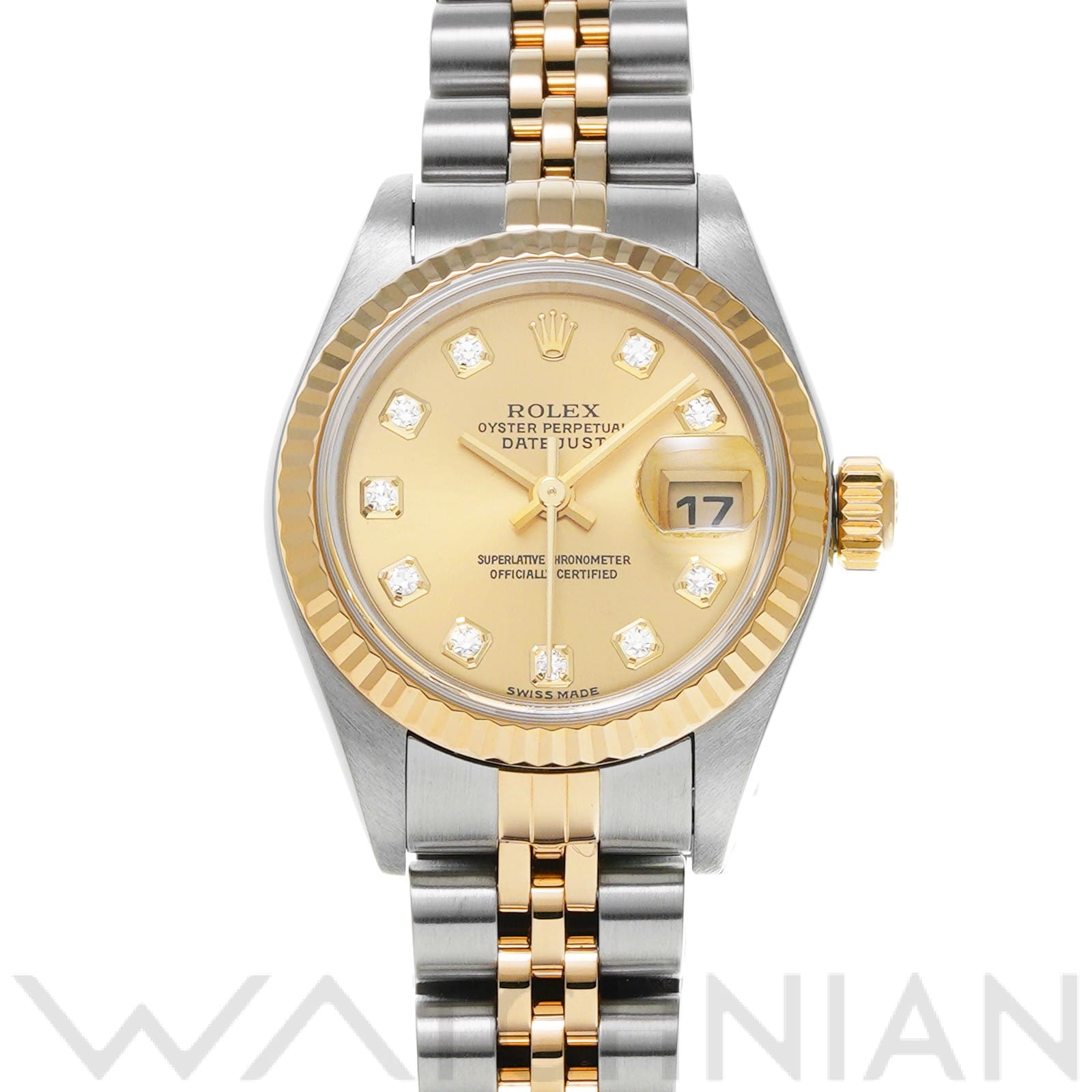 ロレックス デイトジャスト 79173G シャンパン/ダイヤモンド レディース 時計 【中古】【wristwatch】