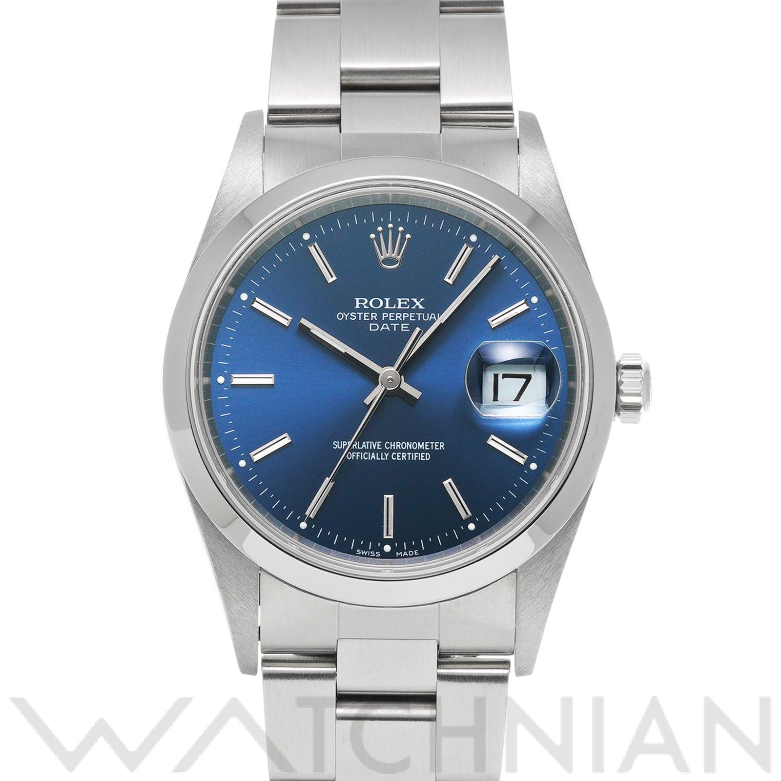 ロレックス オイスターパーペチュアル デイト 15200 ブルー メンズ 時計 【中古】【wristwatch】