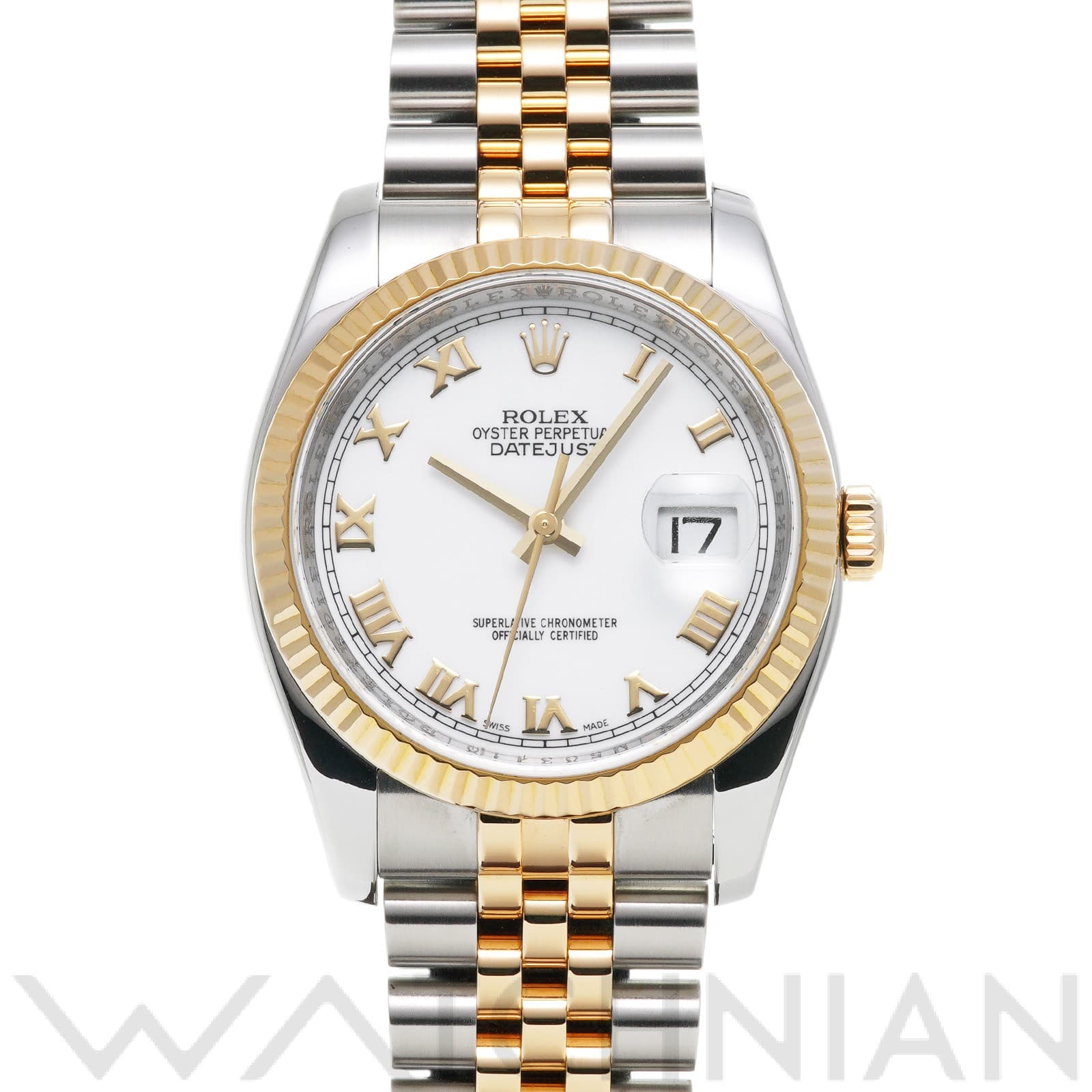 ロレックス デイトジャスト 36 116233 ホワイト メンズ 時計 【中古】【wristwatch】