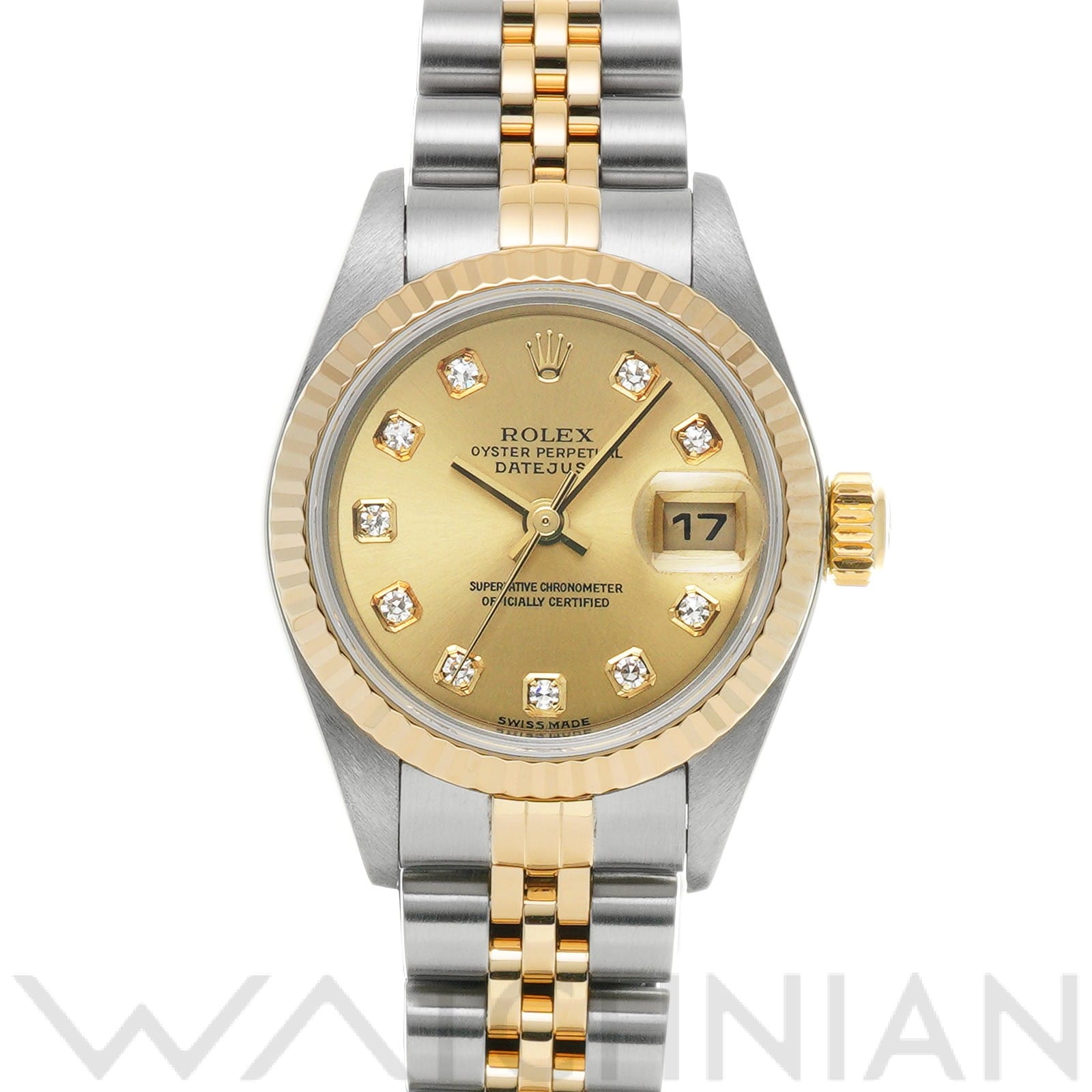 ロレックス デイトジャスト 79173G シャンパン/ダイヤモンド レディース 時計 【中古】【wristwatch】