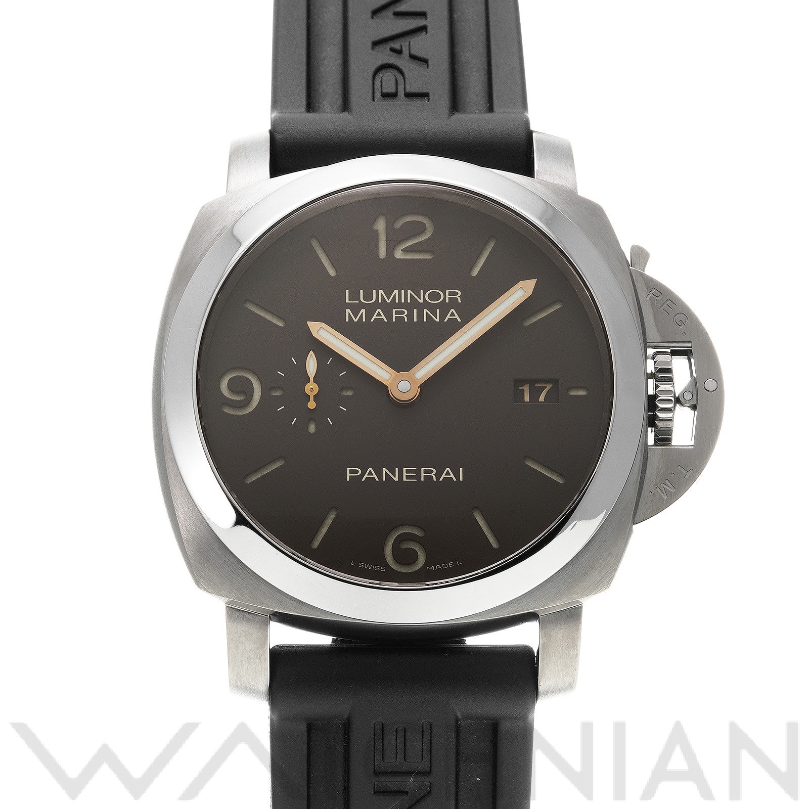 ルミノールマリーナ 1950 3デイズ チタニオ PAM00351 P番(2013年製造) ブラウン パネライ OFFICINE PANERAI メンズ 【中古】