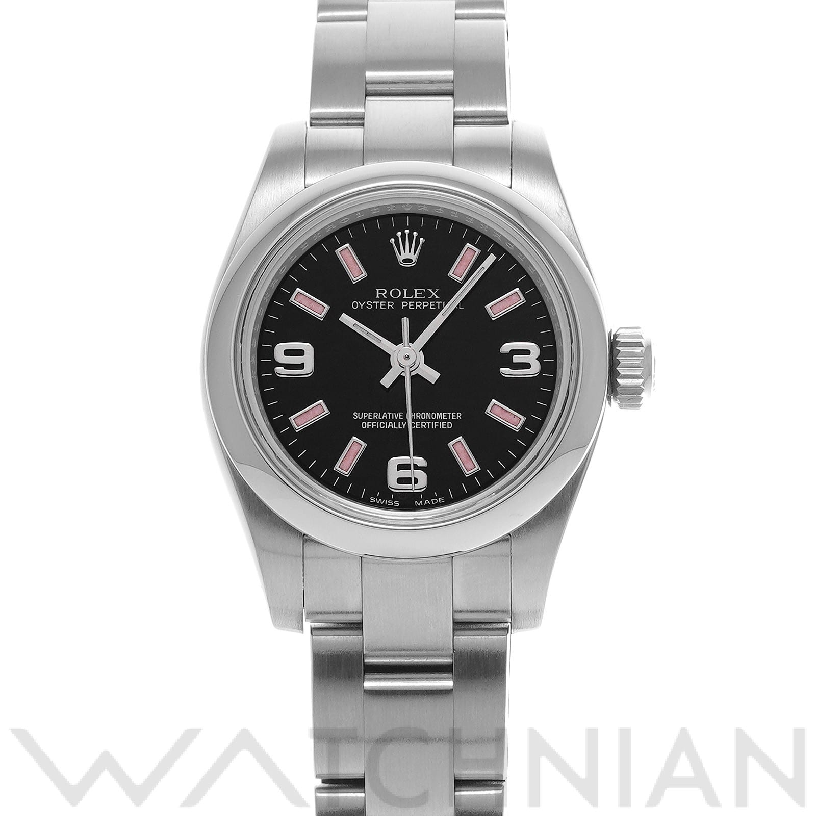 オイスターパーペチュアル 26 176200 V番(2009年頃製造) ブラック ロレックス ROLEX レディース 【中古】