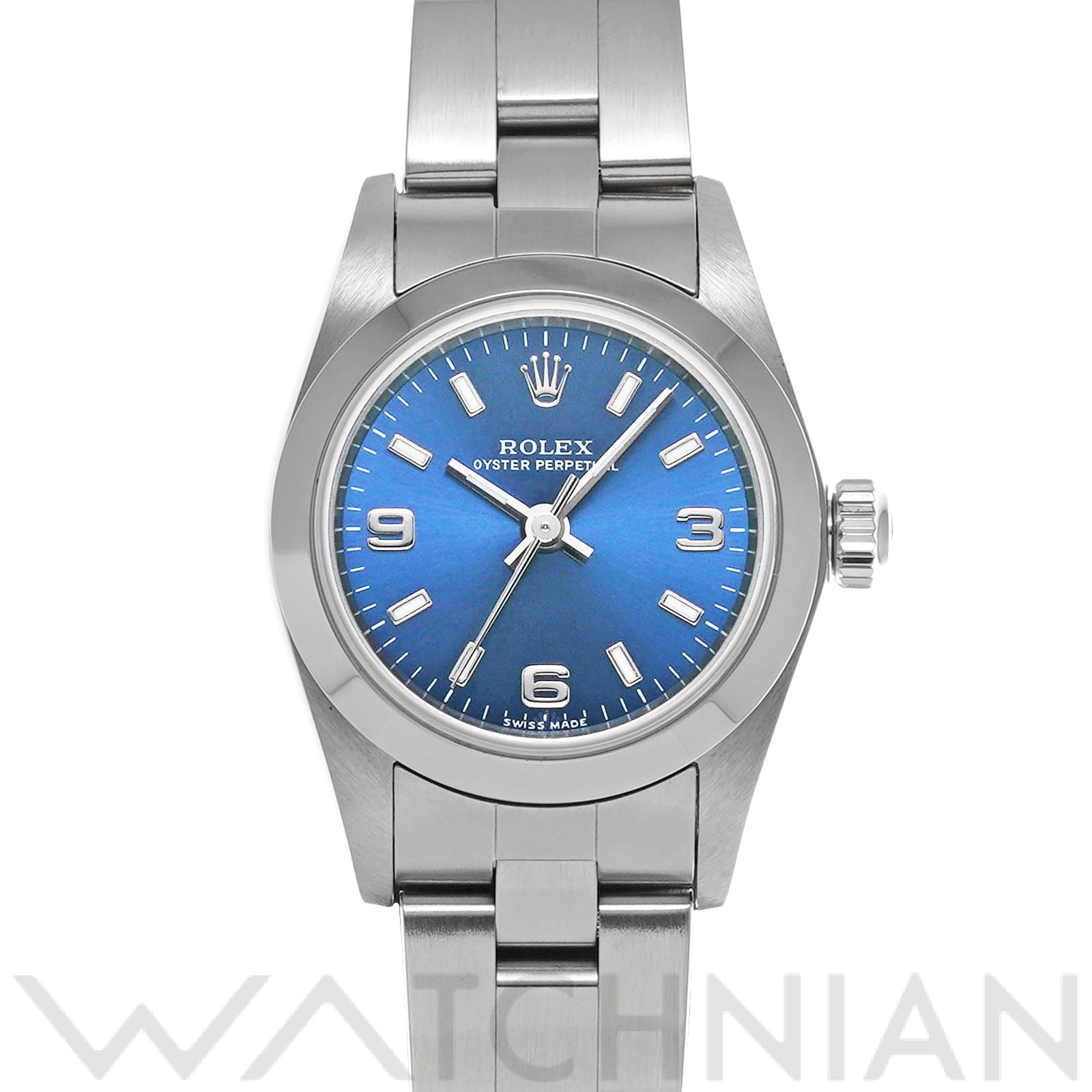 オイスターパーペチュアル 76080 K番(2001年頃製造) ブルー ロレックス ROLEX レディース 【中古】
