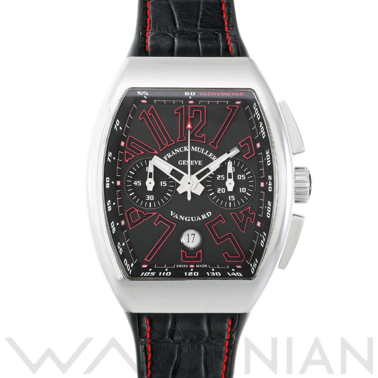 ヴァンガード クロノグラフ V45CCDTJ ACNR ブラック フランクミュラー FRANCK MULLER メンズ 【中古】